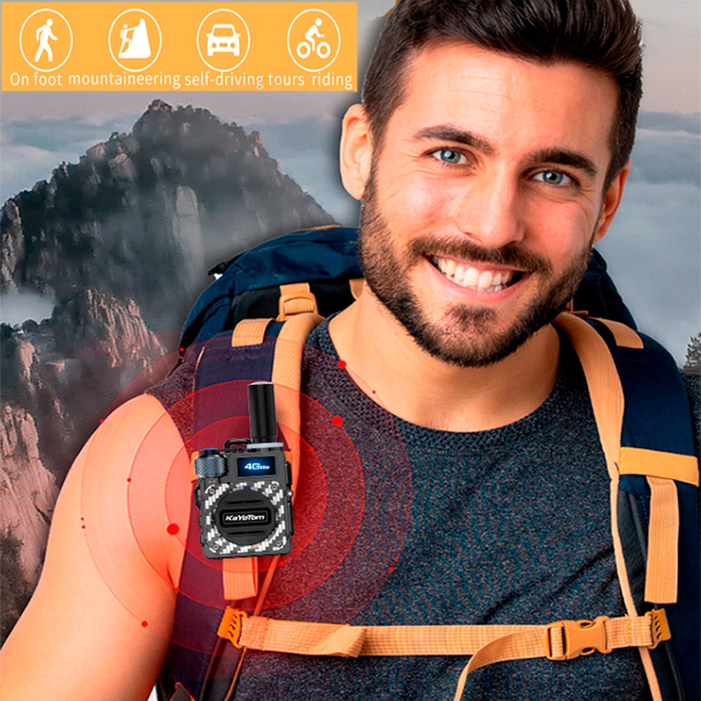 Long range walkie talkie:With its long range feature, the walkie talkie keeps teams coordinated from afar.