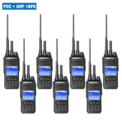 KaYoTom D10 Long Range Walkie Talkie, Unlimited Distance Global Two-Way Radio – PoC + UHF + VHF/GPS, Encrypted Communication, Dual PTT, HD Audio, IP68 Waterproof for Outdoor, Security, Business Use