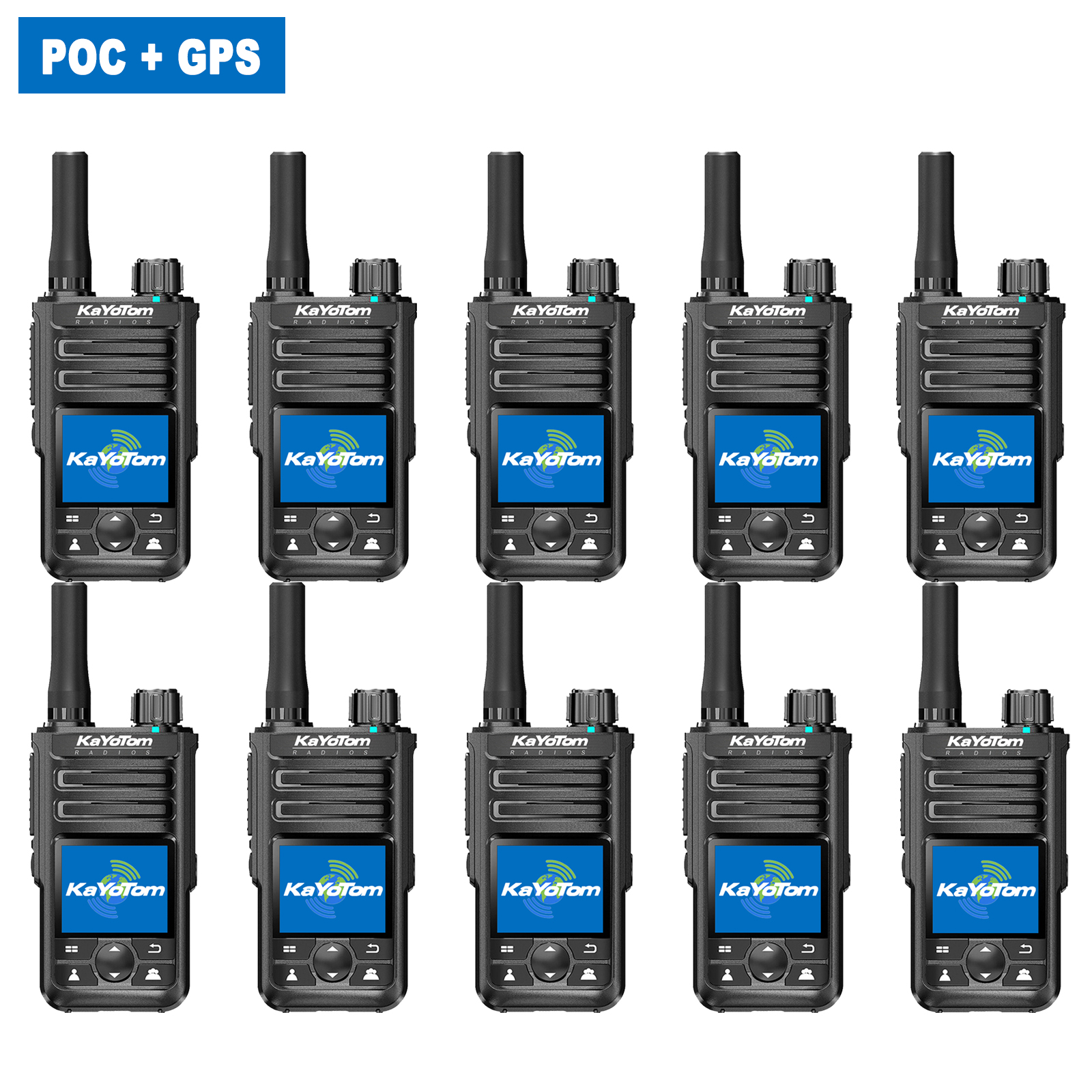 KaYoTom M14 Global Walkie Talkie Unlimited Range Encrypted Two-Way Radio - 72H Battery, GPS Tracking, Lightweight & Waterproof, 172 Countries Coverage