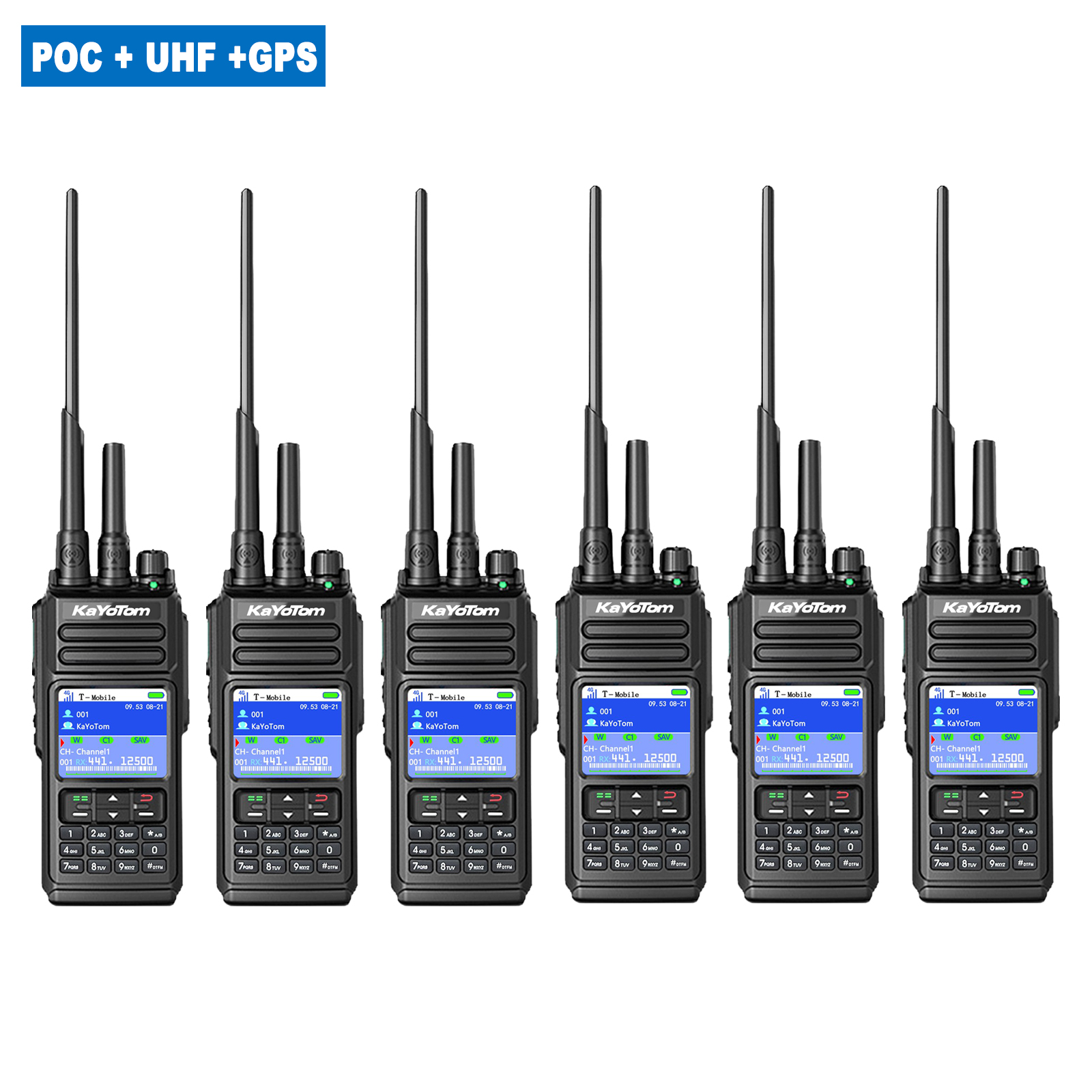 KaYoTom D10 Long Range Walkie Talkie, Unlimited Distance Global Two-Way Radio – PoC + UHF + VHF/GPS, Encrypted Communication, Dual PTT, HD Audio, IP68 Waterproof for Outdoor, Security, Business Use