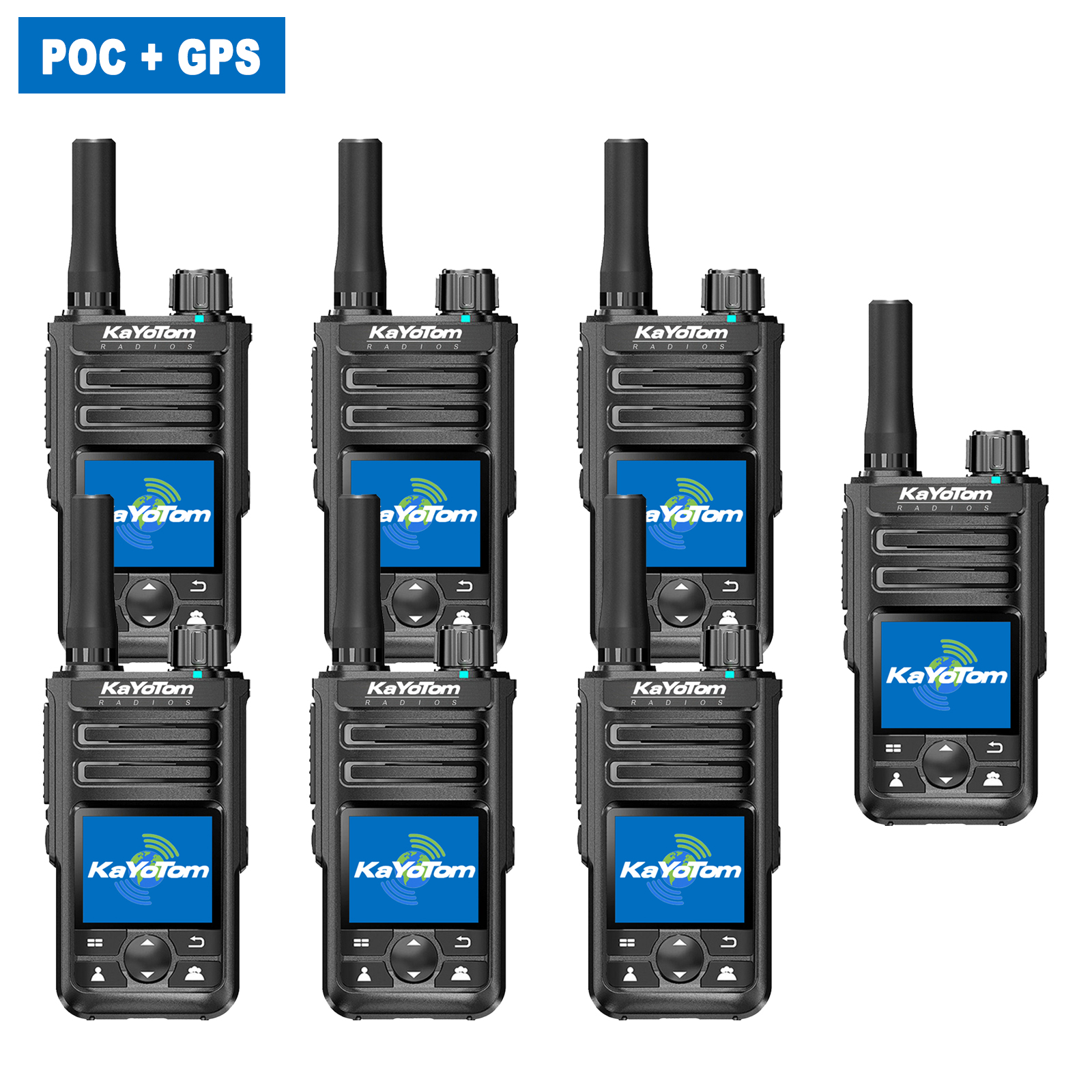 KaYoTom M14 Global Walkie Talkie Unlimited Range Encrypted Two-Way Radio - 72H Battery, GPS Tracking, Lightweight & Waterproof, 172 Countries Coverage