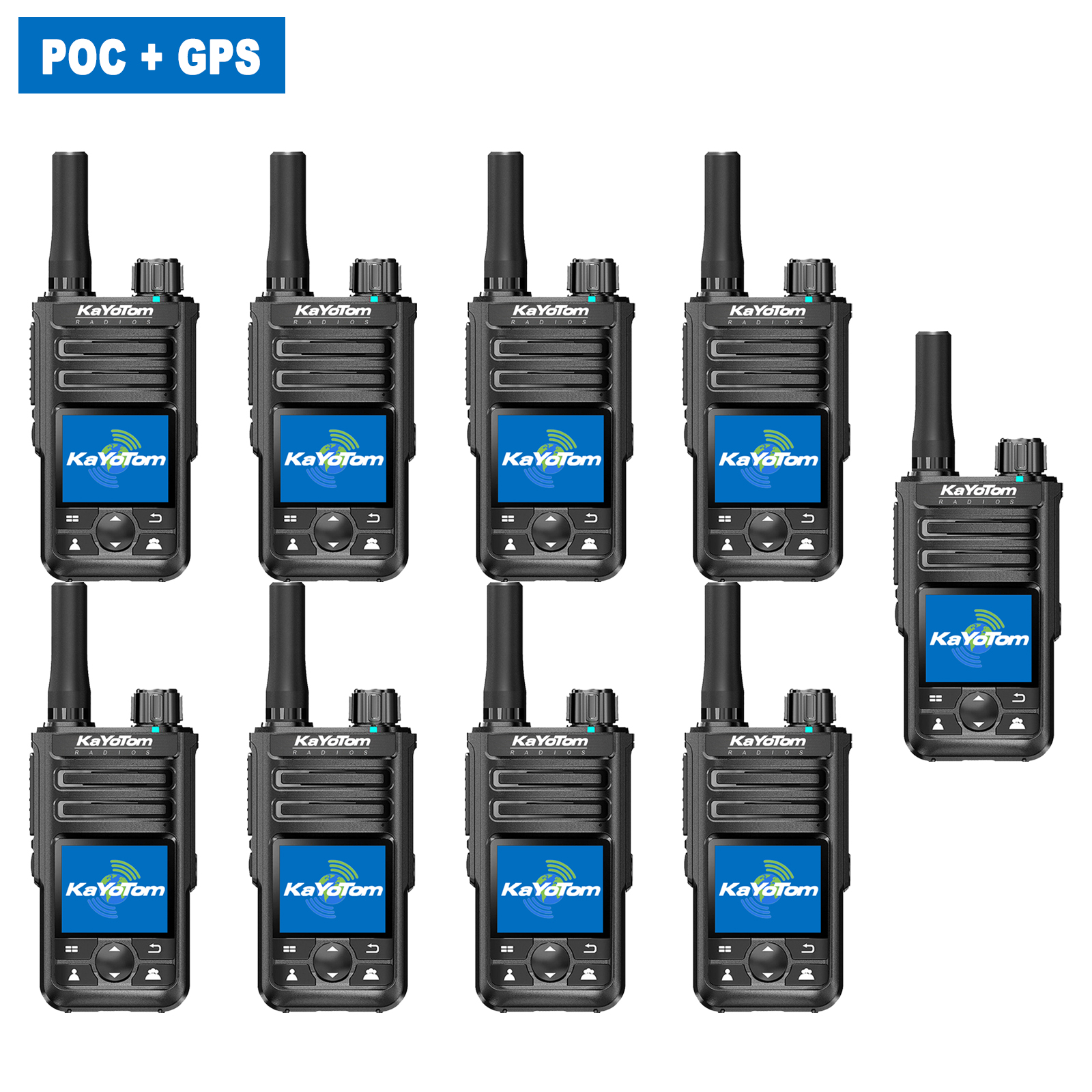 KaYoTom M14 Global Walkie Talkie Unlimited Range Encrypted Two-Way Radio - 72H Battery, GPS Tracking, Lightweight & Waterproof, 172 Countries Coverage