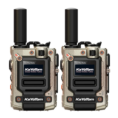 KaYoTom M08 Global Long Range PTT Walkie Talkie - Encrypted Two-Way Radio - 72H Battery, Lightweight & LED Flashlight, 172 Countries Coverage