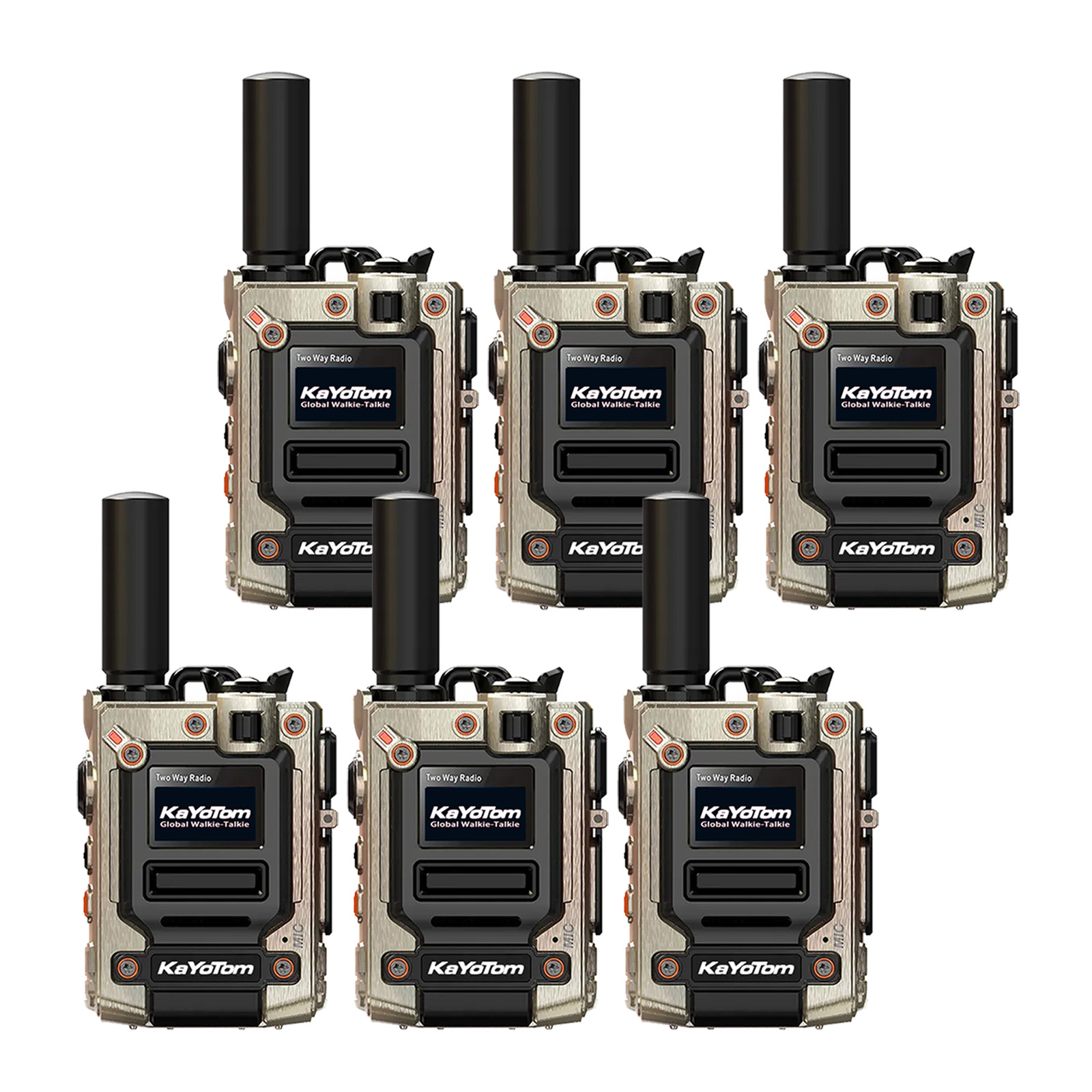 KaYoTom M08 Global Long Range PTT Walkie Talkie - Encrypted Two-Way Radio - 72H Battery, Lightweight & LED Flashlight, 172 Countries Coverage