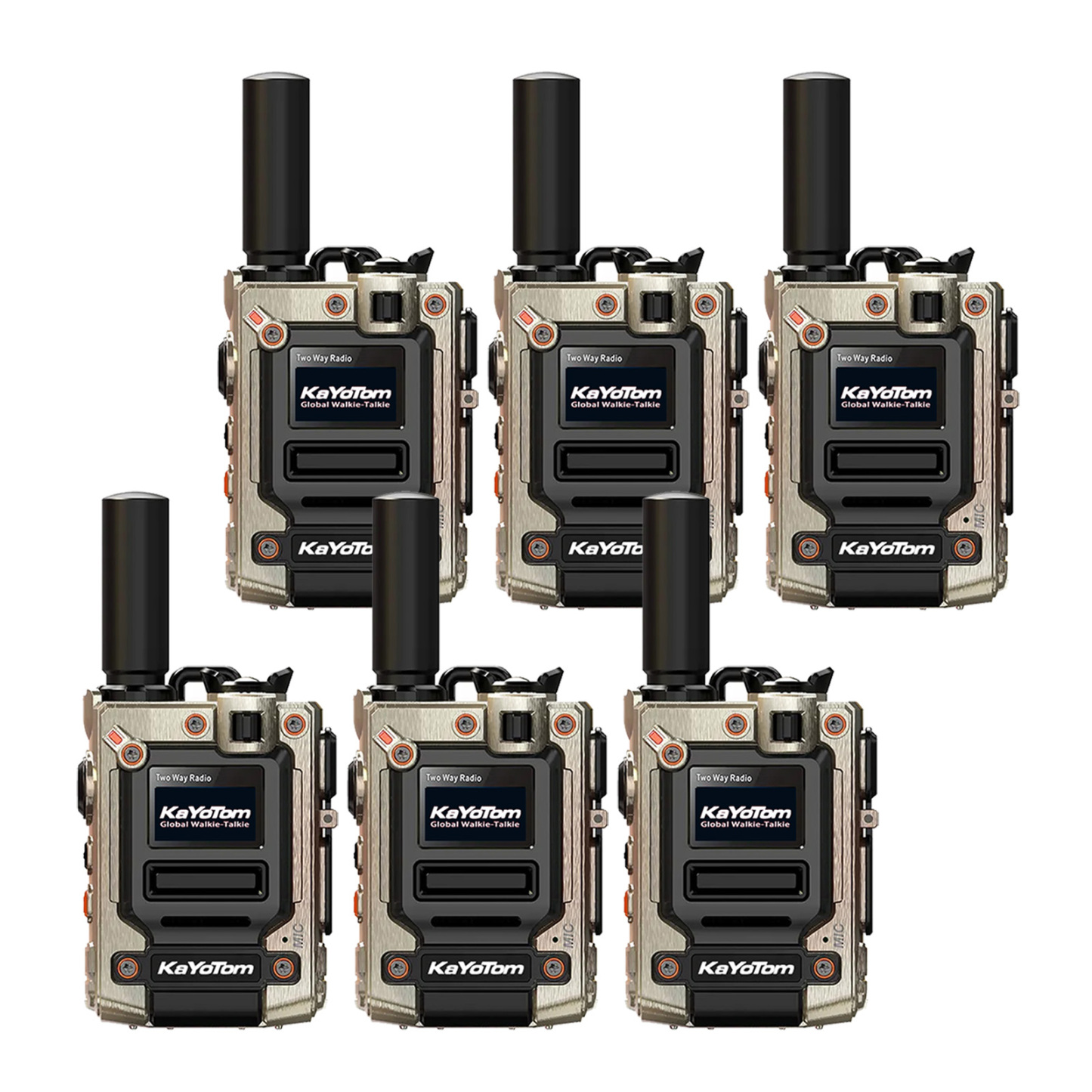 KaYoTom M08 Global Long Range PTT Walkie Talkie - Encrypted Two-Way Radio - 72H Battery, Lightweight & LED Flashlight, 172 Countries Coverage