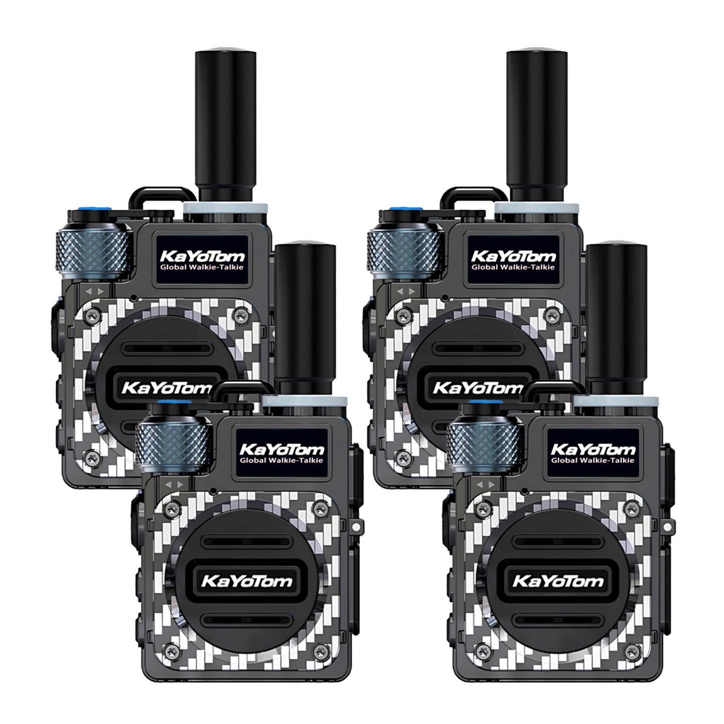 KaYoTom M09 Global Walkie Talkie Unlimited Range Encrypted Two-Way Radio - 72H Battery, HD Audio, Lightweight & Waterproof, 172 Countries Coverage