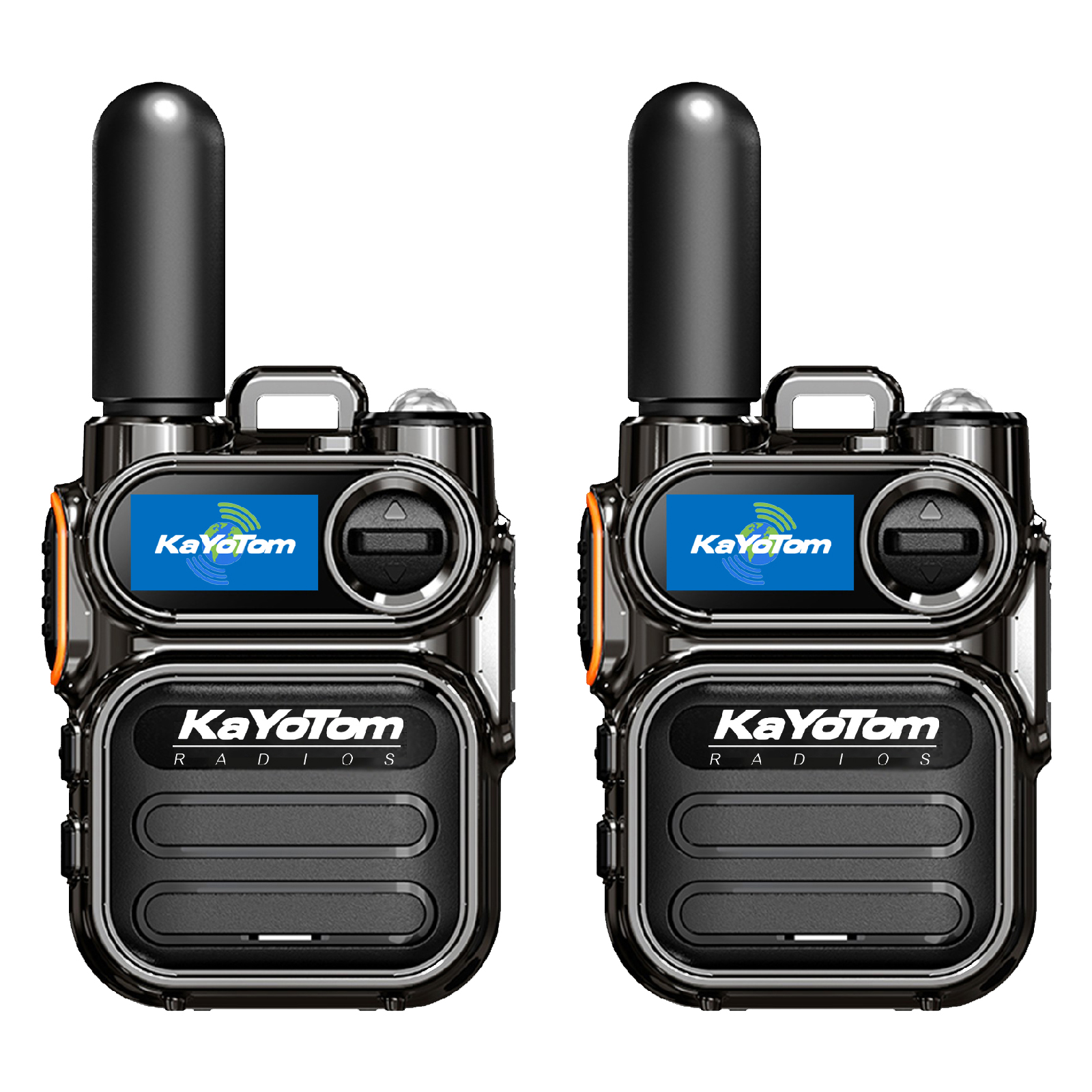 KaYoTom M11 Global Walkie Talkie - Unlimited Range Encrypted Two-Way Radio - 72H Battery, Lightweight & LED Flashlight, 172 Countries Coverage