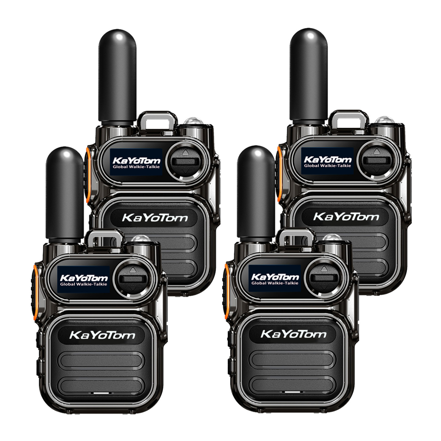 KaYoTom M11 Global Walkie Talkie Unlimited Range Encrypted Two-Way Radio - 72H Battery, HD Audio, Lightweight & LED Flashlight, 172 Countries Coverage