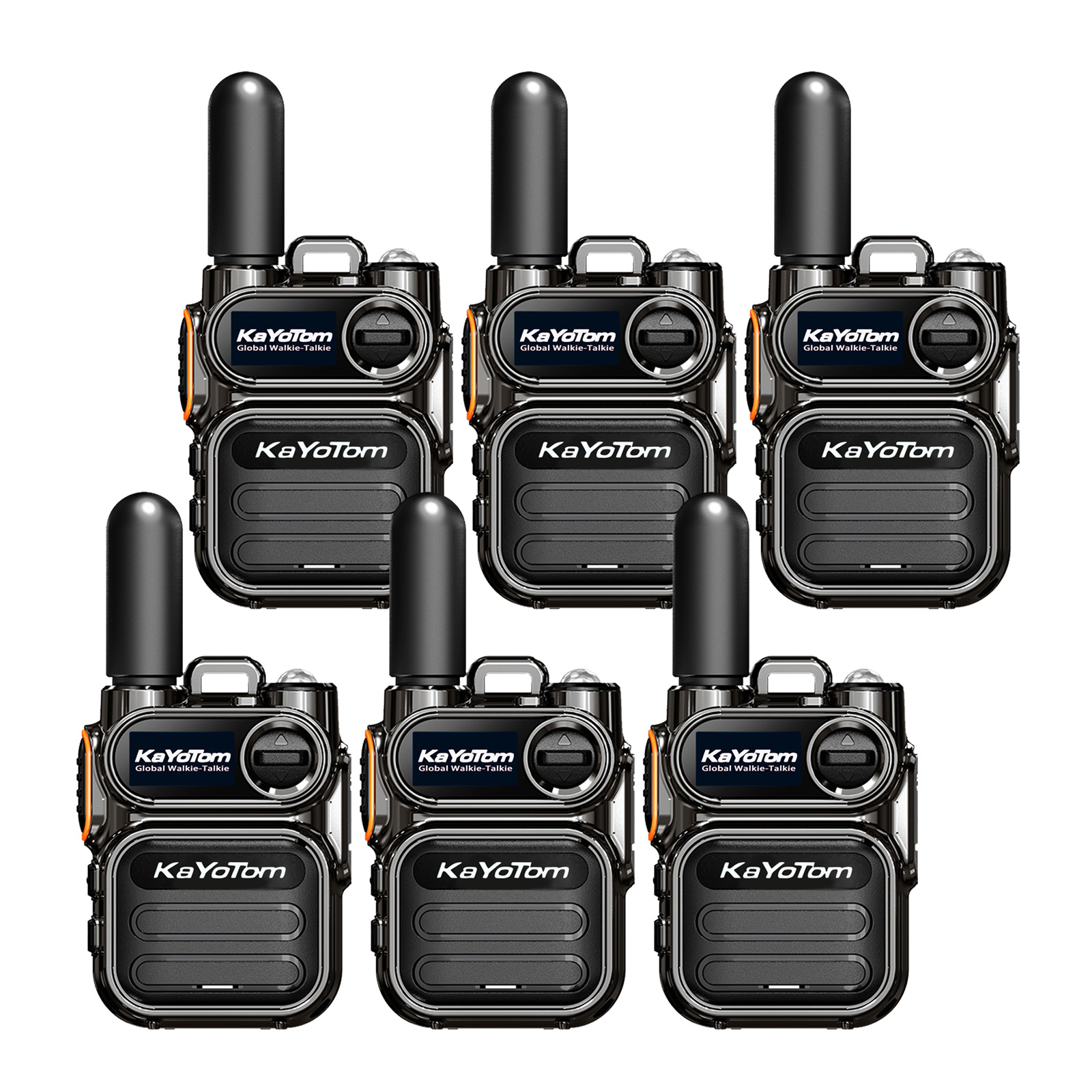 KaYoTom M11 Global Walkie Talkie Unlimited Range Encrypted Two-Way Radio - 72H Battery, HD Audio, Lightweight & LED Flashlight, 172 Countries Coverage