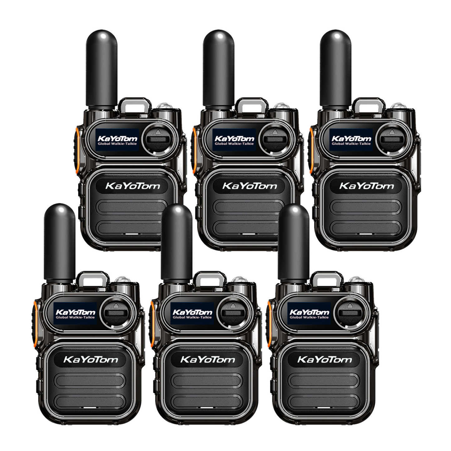 KaYoTom M11 Global Walkie Talkie Unlimited Range Encrypted Two-Way Radio - 72H Battery, HD Audio, Lightweight & LED Flashlight, 172 Countries Coverage