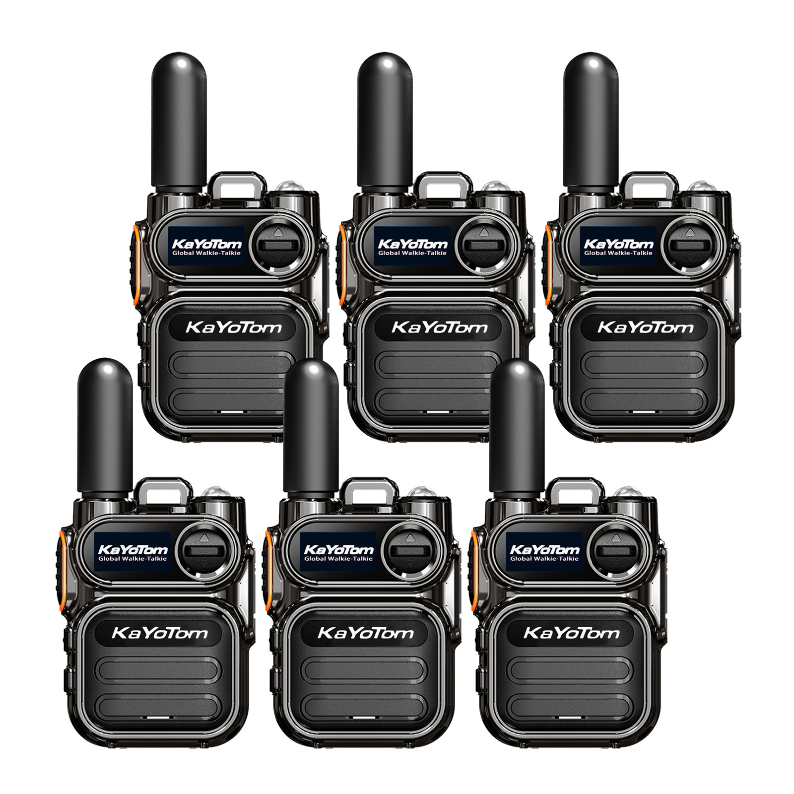 KaYoTom M11 Global Walkie Talkie Unlimited Range Encrypted Two-Way Radio - 72H Battery, HD Audio, Lightweight & LED Flashlight, 172 Countries Coverage