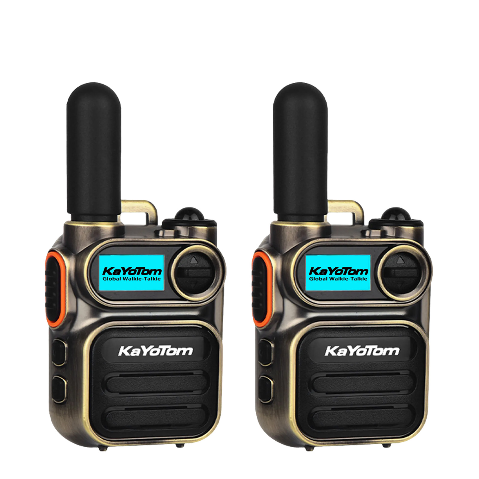 KaYoTom M11 Global Walkie Talkie - Unlimited Range Encrypted Two-Way Radio - 72H Battery, Lightweight & LED Flashlight, 172 Countries Coverage