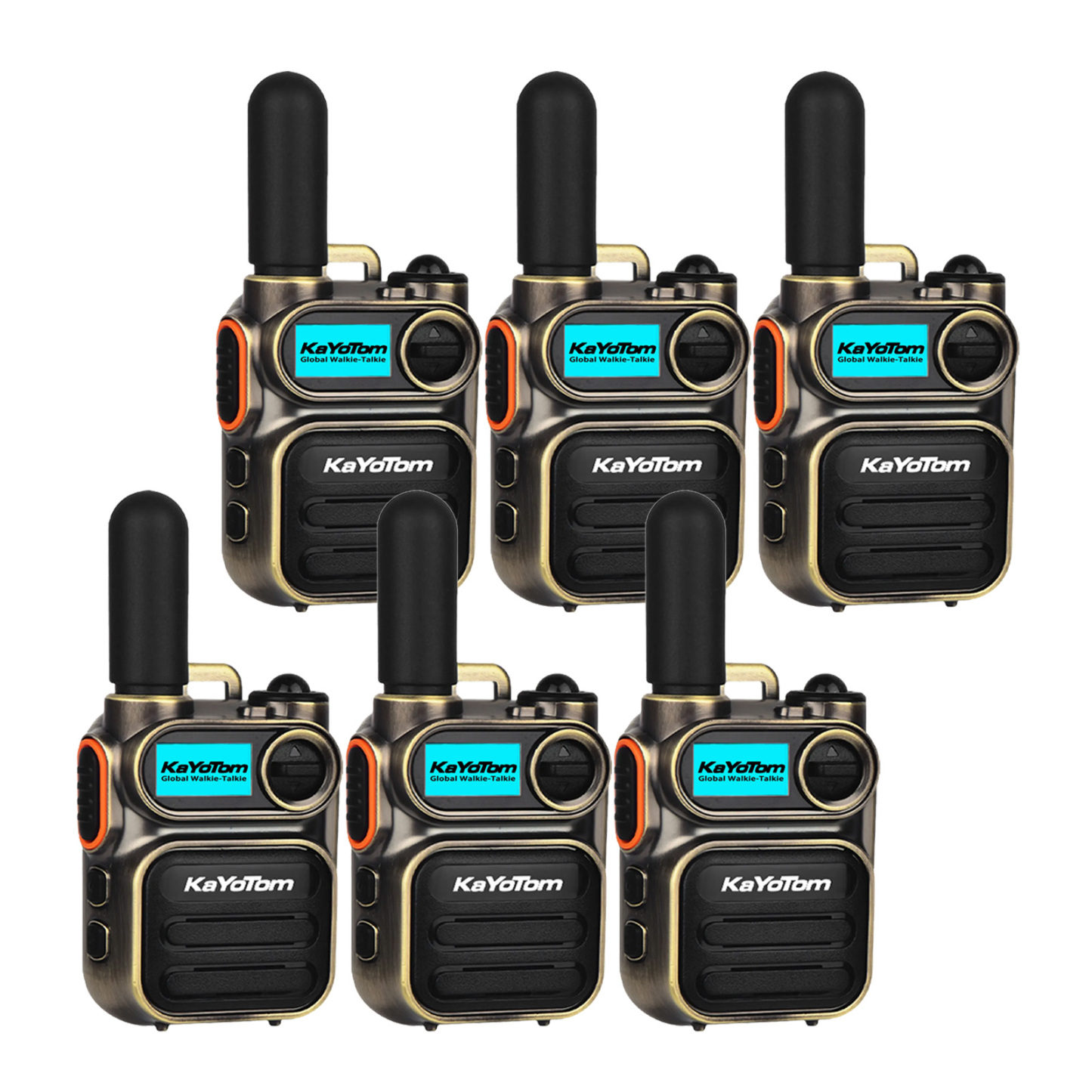 KaYoTom M11 Global Walkie Talkie - Unlimited Range Encrypted Two-Way Radio - 72H Battery, Lightweight & LED Flashlight, 172 Countries Coverage