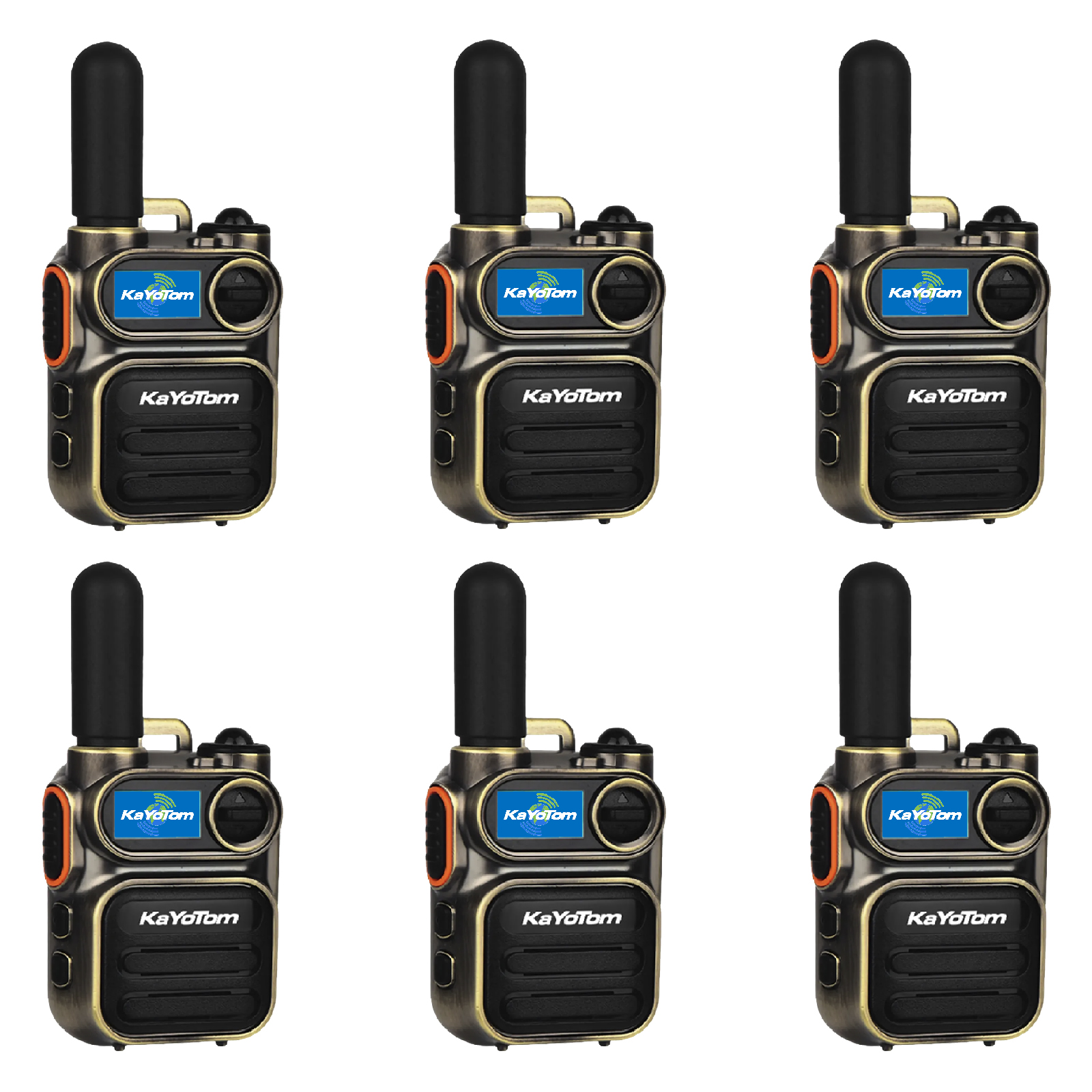KaYoTom M11 Global Walkie Talkie - Unlimited Range Encrypted Two-Way Radio - 72H Battery, Lightweight & LED Flashlight, 172 Countries Coverage