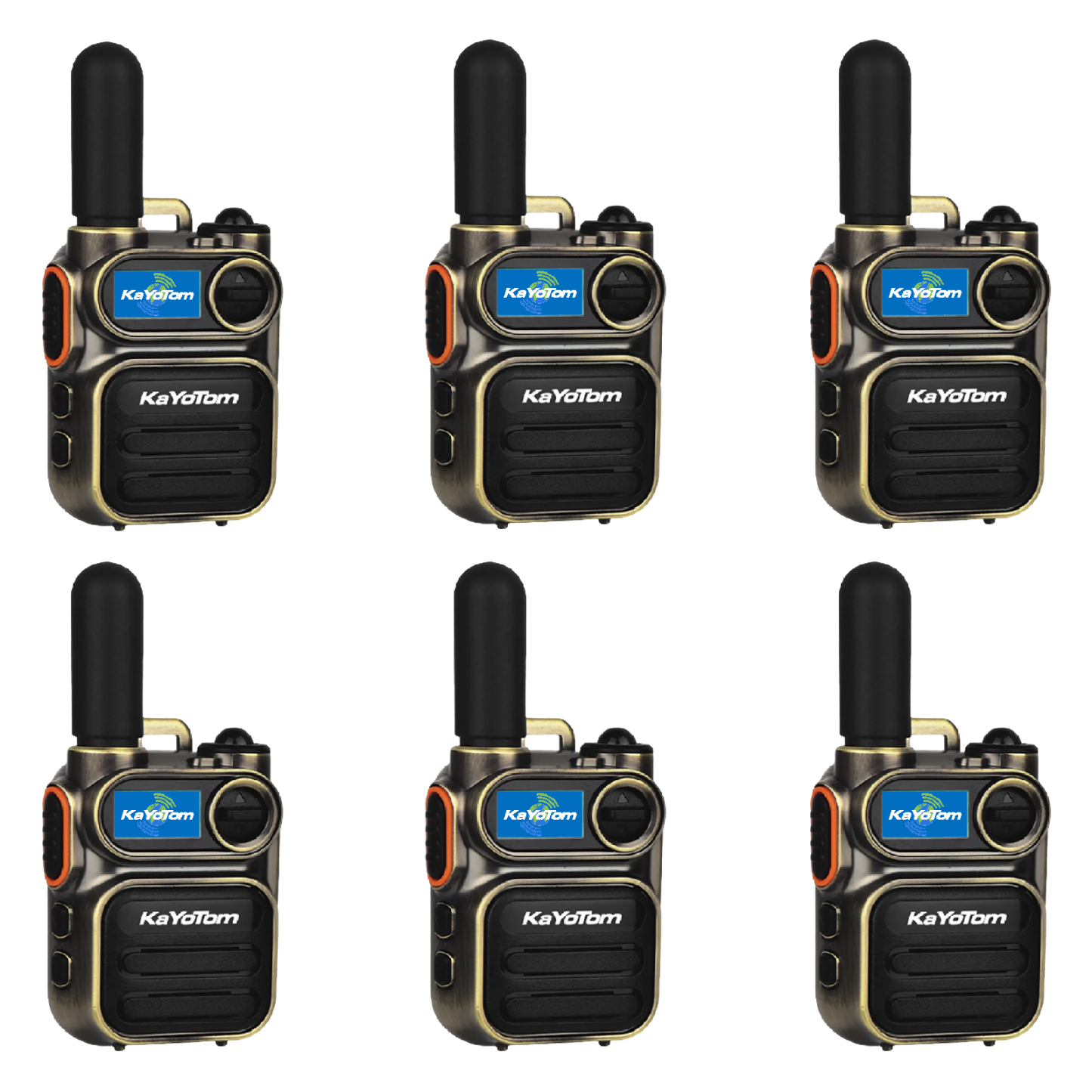 KaYoTom M11 Global Walkie Talkie - Unlimited Range Encrypted Two-Way Radio - 72H Battery, Lightweight & LED Flashlight, 172 Countries Coverage
