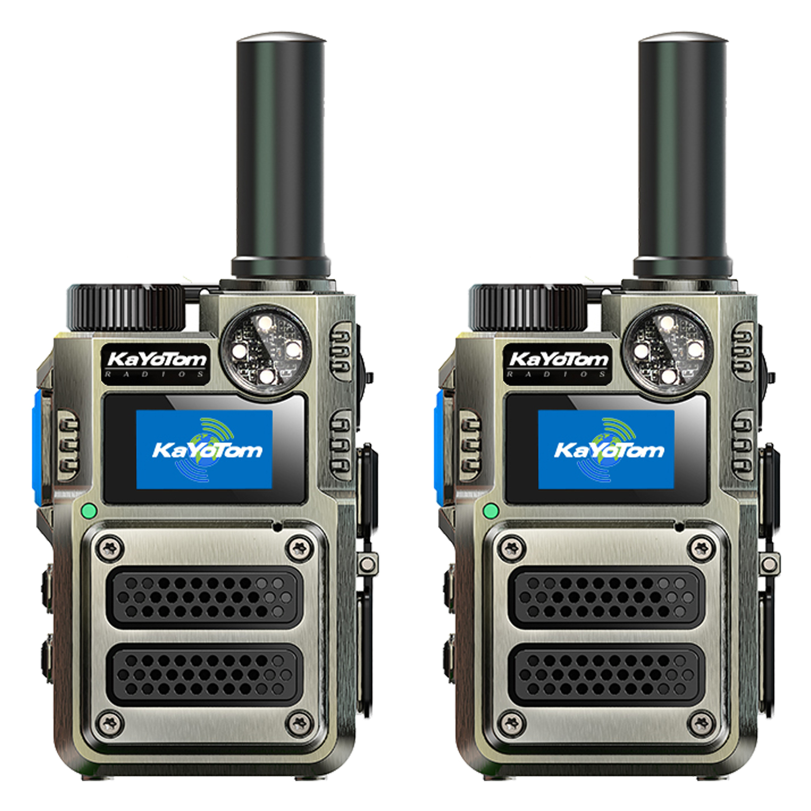 KaYoTom M12 Global Walkie Talkie Unlimited Range Encrypted Two-Way Radio - 72H Battery, HD Audio, SOS, Lightweight & LED Flashlight, 172 Countries Coverage