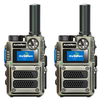 KaYoTom M12 Global Walkie Talkie Unlimited Range Encrypted Two-Way Radio - 72H Battery, HD Audio, SOS, Lightweight & LED Flashlight, 172 Countries Coverage