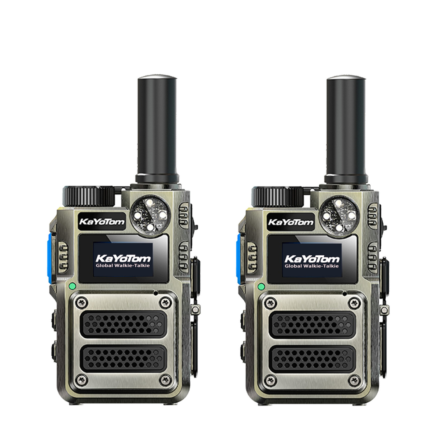 KaYoTom M12 Global Walkie Talkie Unlimited Range Encrypted Two-Way Radio - 72H Battery, HD Audio, SOS, Lightweight & LED Flashlight, 172 Countries Coverage