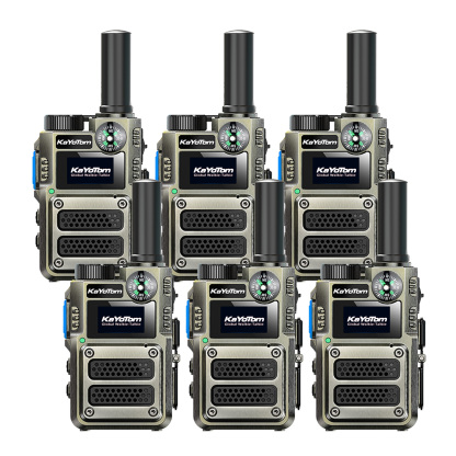 KaYoTom M12 Global Walkie Talkie Unlimited Range Encrypted Two-Way Radio - Compass, 72H Battery, HD Audio, Lightweight & LED Flashlight, 172 Countries Coverage