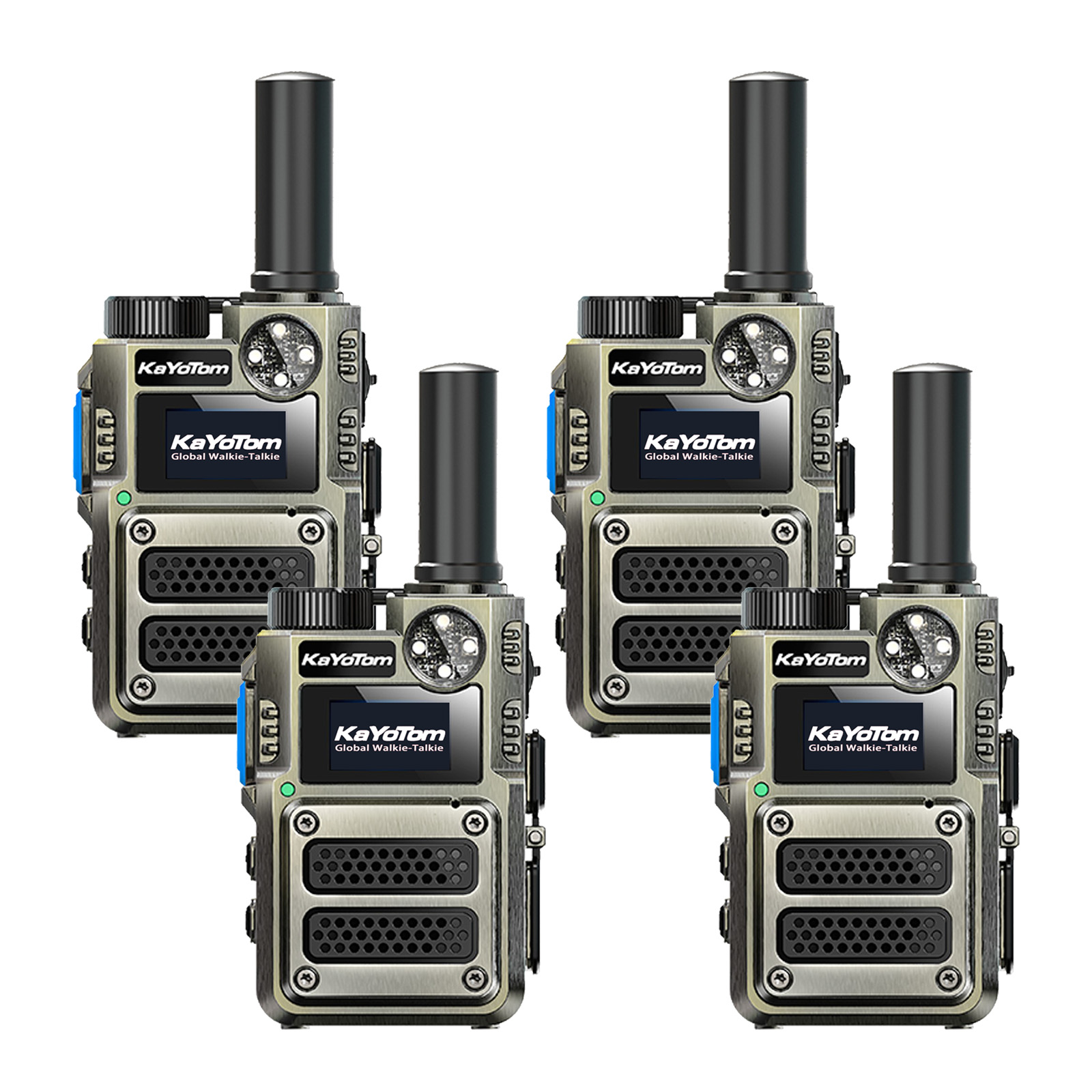 KaYoTom M12 Global Walkie Talkie Unlimited Range Encrypted Two-Way Radio - 72H Battery, HD Audio, SOS, Lightweight & LED Flashlight, 172 Countries Coverage