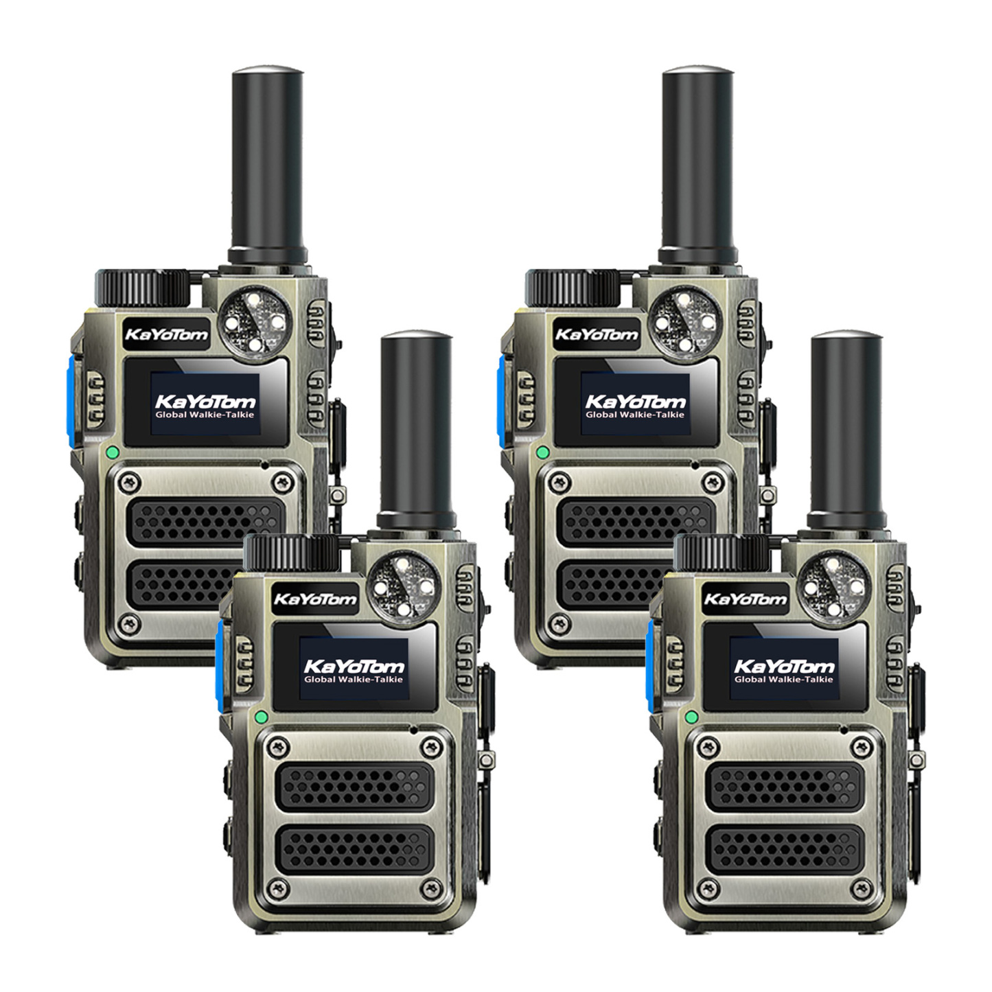 KaYoTom M12 Global Walkie Talkie Unlimited Range Encrypted Two-Way Radio - 72H Battery, HD Audio, SOS, Lightweight & LED Flashlight, 172 Countries Coverage