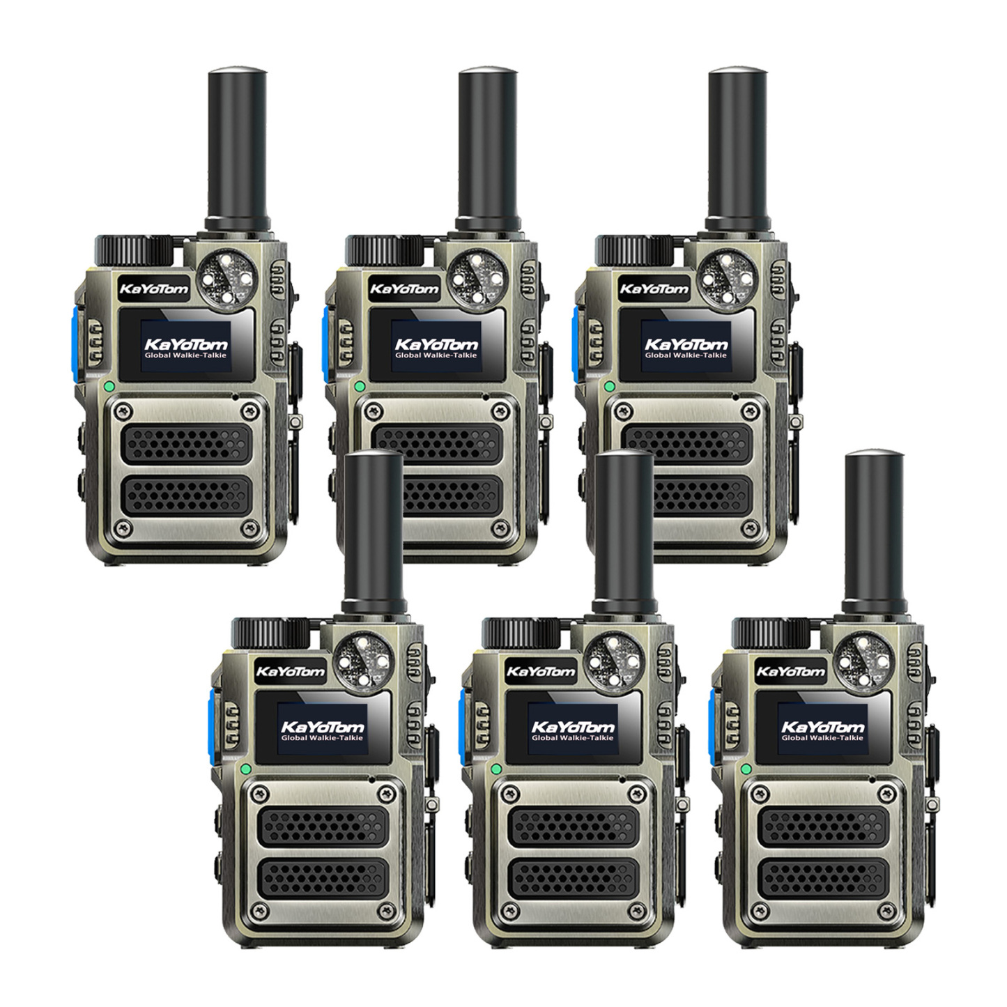 KaYoTom M12 Global Walkie Talkie Unlimited Range Encrypted Two-Way Radio - 72H Battery, HD Audio, SOS, Lightweight & LED Flashlight, 172 Countries Coverage