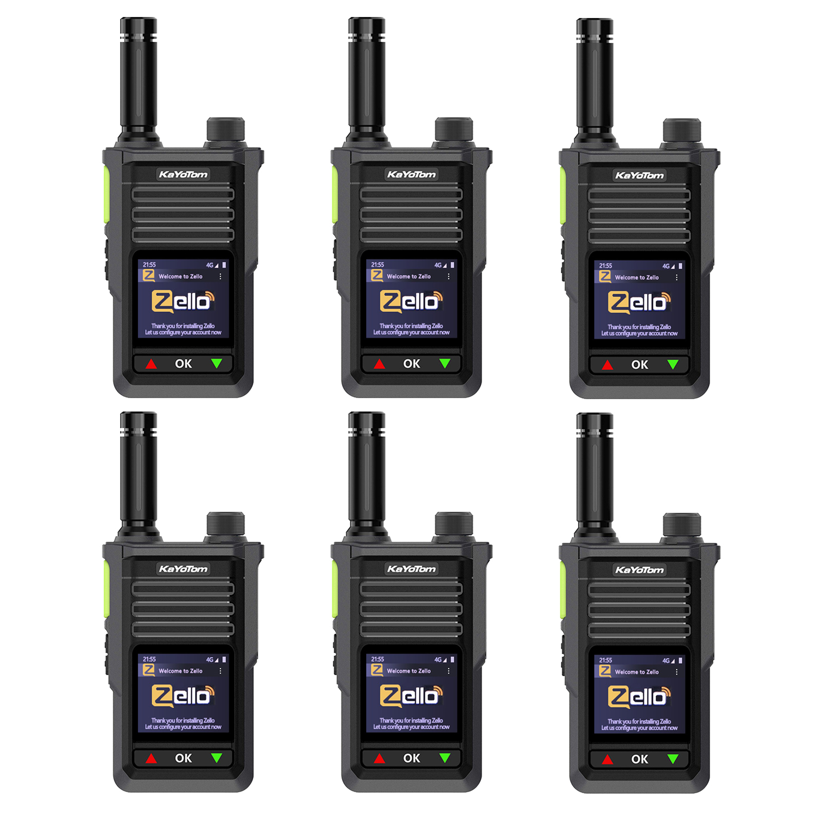 KaYoTom M15 Zello POC Global Encrypted Walkie Talkie Unlimited Range - IP68 waterproof, GPS tracking, 7-Day Battery, WiFi & Bluetooth