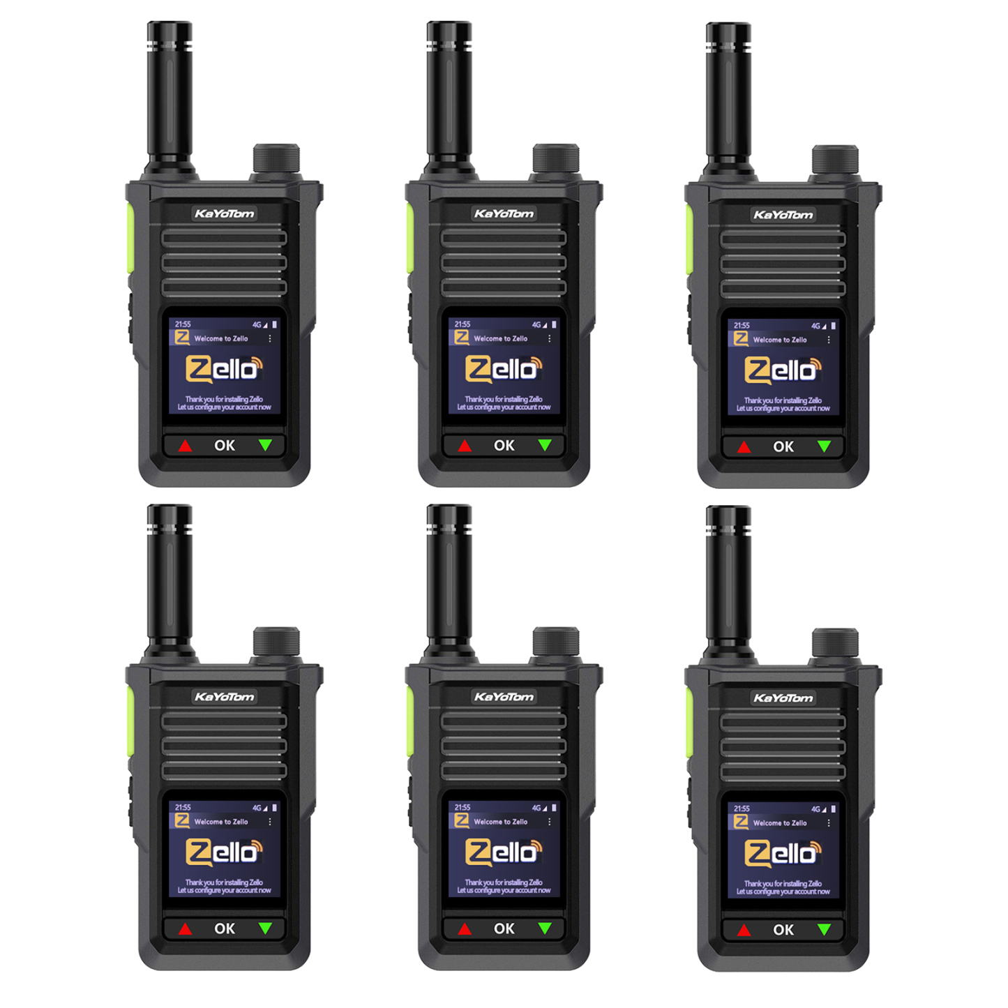 KaYoTom M15 Zello POC Global Encrypted Walkie Talkie Unlimited Range - IP68 waterproof, GPS tracking, 7-Day Battery, WiFi & Bluetooth