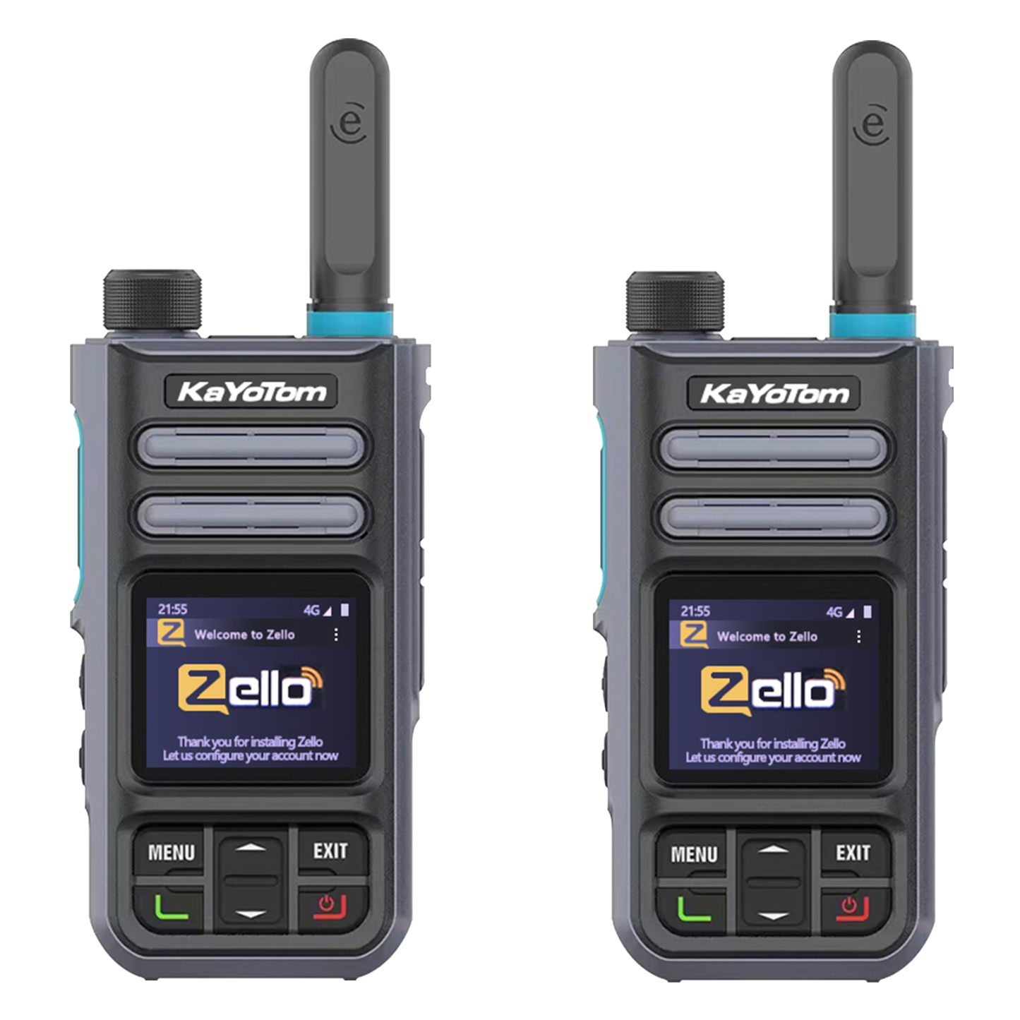 KaYoTom M16 Zello POC Global Encrypted Walkie Talkie Unlimited Range - IP67 waterproof, GPS tracking, WiFi & Bluetooth, 72H Battery, 172 Countries Coverage
