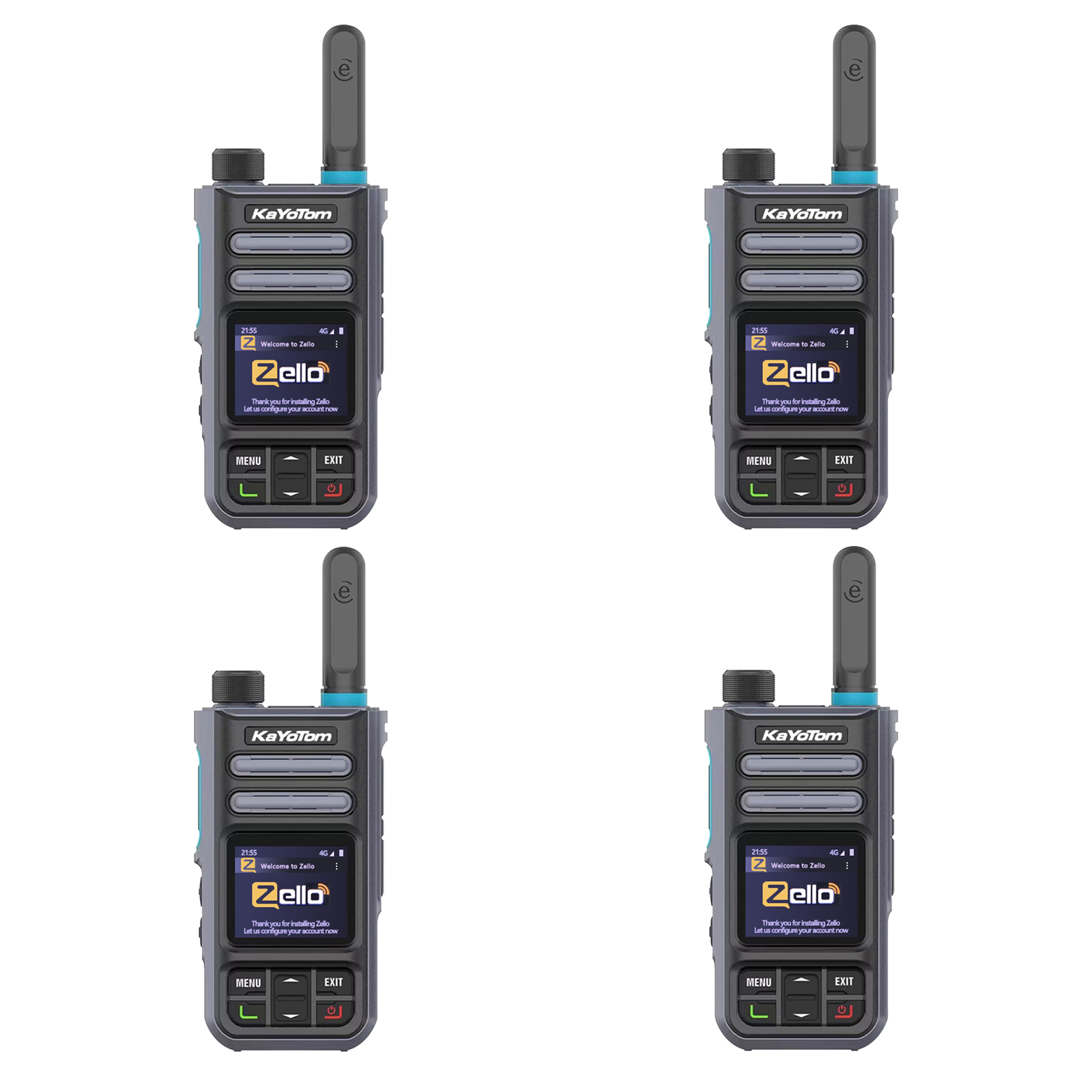 KaYoTom M16 Zello POC Global Encrypted Walkie Talkie Unlimited Range - IP67 waterproof, GPS tracking,  WiFi & Bluetooth, 72H Battery, 172 Countries Coverage