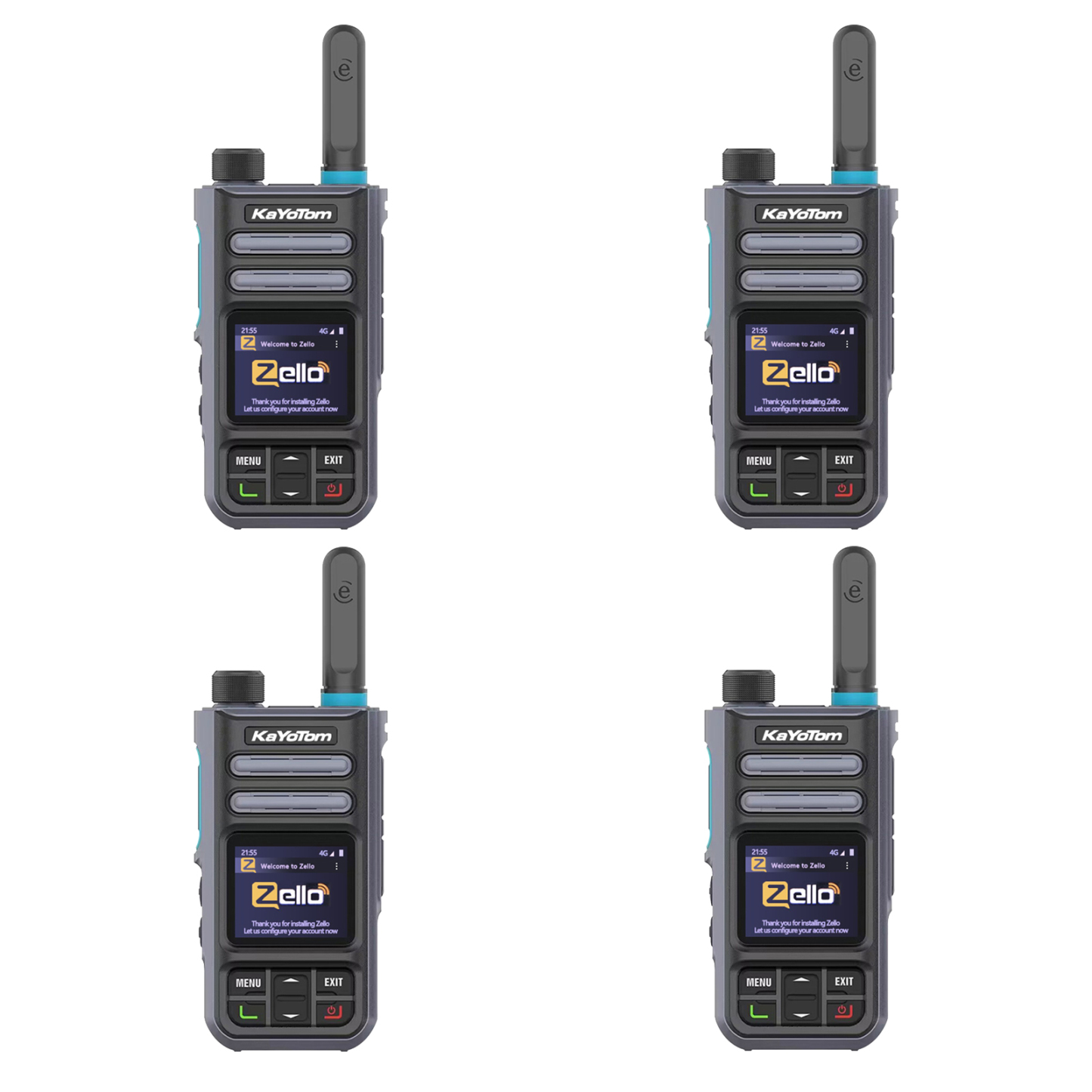 KaYoTom M16 Zello POC Global Encrypted Walkie Talkie Unlimited Range - IP67 waterproof, GPS tracking, WiFi & Bluetooth, 72H Battery, 172 Countries Coverage