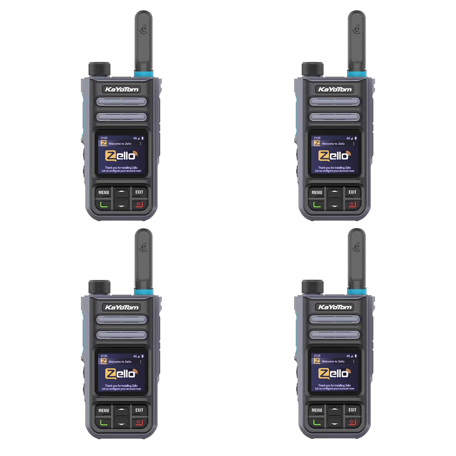 KaYoTom M16 Zello POC Global Encrypted Walkie Talkie Unlimited Range - IP67 waterproof, GPS tracking, WiFi & Bluetooth, 72H Battery, 172 Countries Coverage