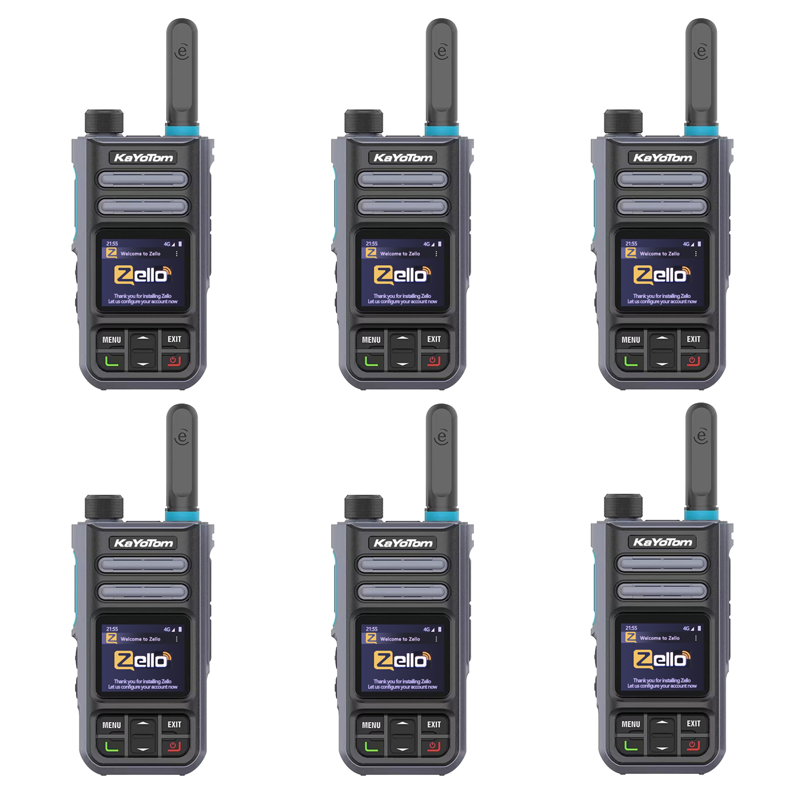 KaYoTom M16 Zello POC Global Encrypted Walkie Talkie Unlimited Range - IP67 waterproof, GPS tracking,  WiFi & Bluetooth, 72H Battery, 172 Countries Coverage