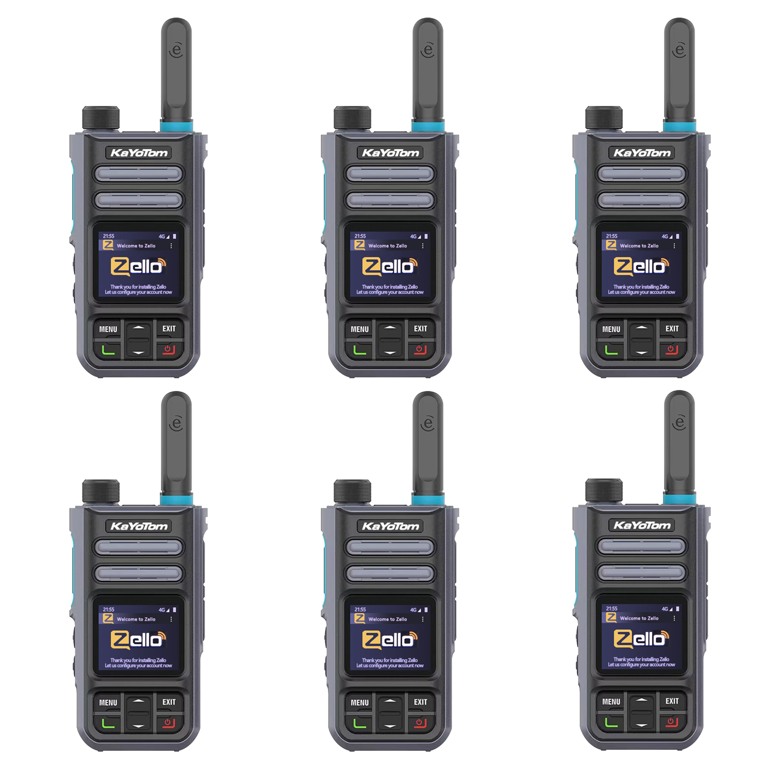 KaYoTom M16 Zello POC Global Encrypted Walkie Talkie Unlimited Range - IP67 waterproof, GPS tracking, WiFi & Bluetooth, 72H Battery, 172 Countries Coverage