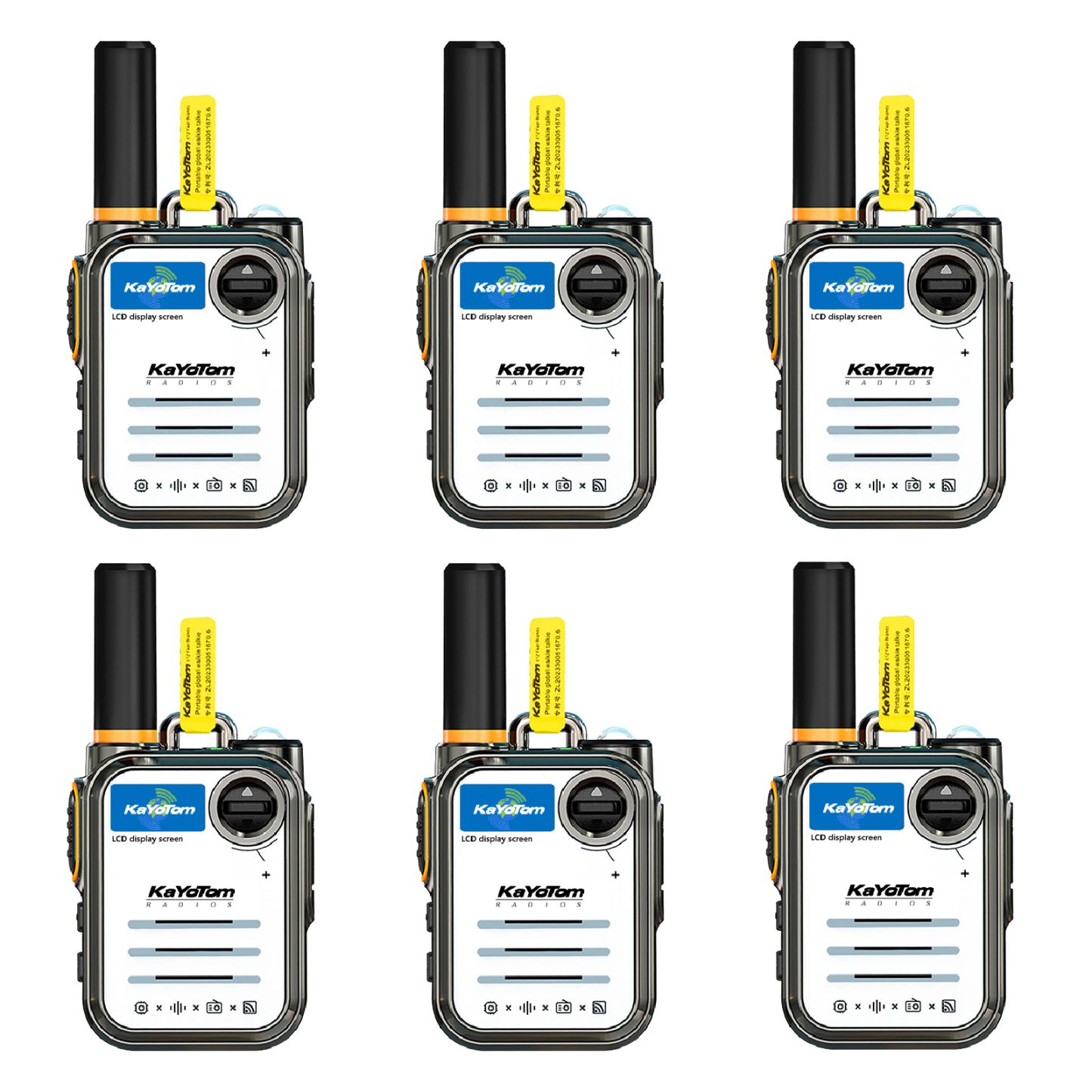 KaYoTom M22 Global Walkie Talkie Unlimited Range Encrypted Two-Way Radio - 72H Battery, Lightweight & LED Flashlight, 172 Countries Coverage