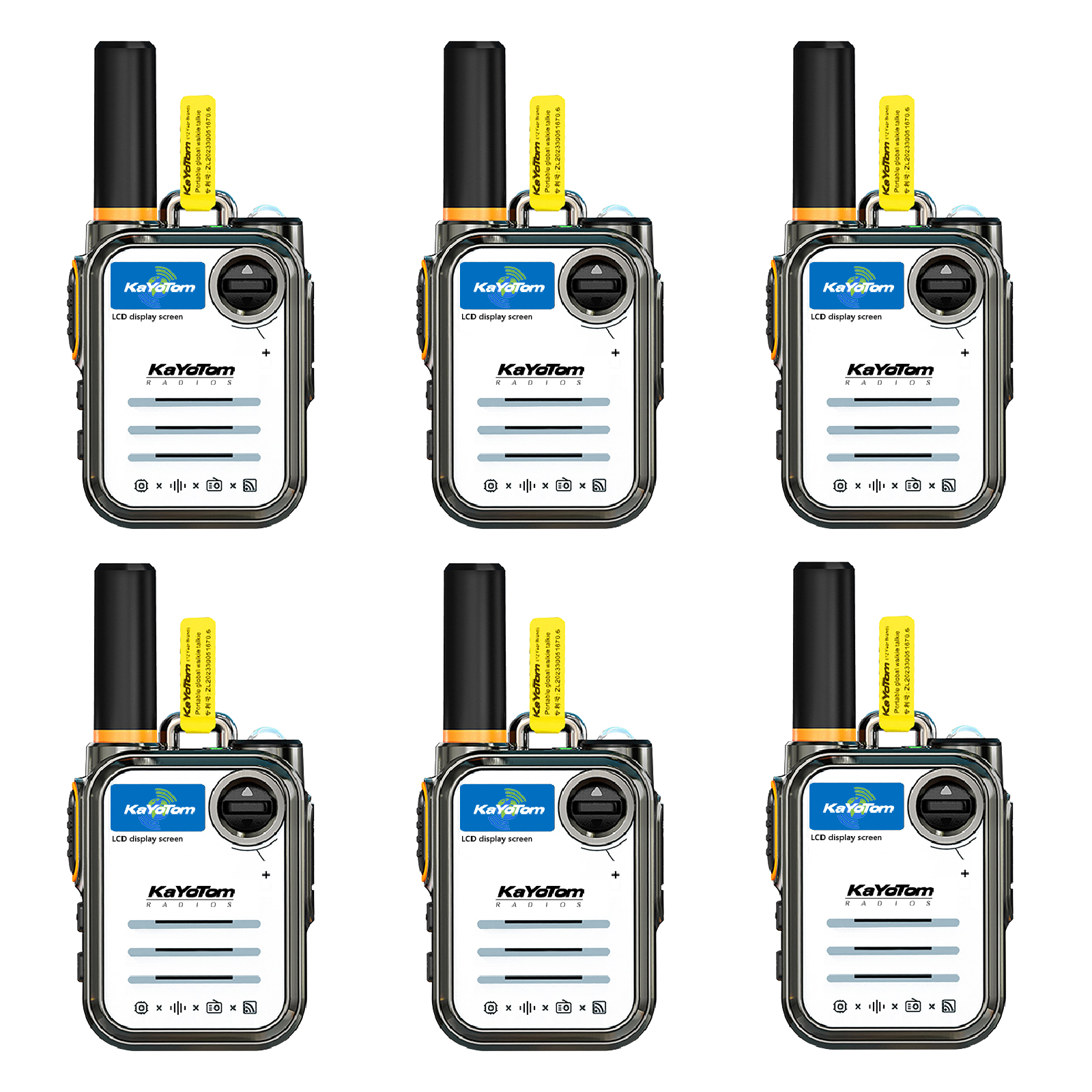 KaYoTom M22 Global Walkie Talkie Unlimited Range Encrypted Two-Way Radio - 72H Battery, Lightweight & LED Flashlight, 172 Countries Coverage
