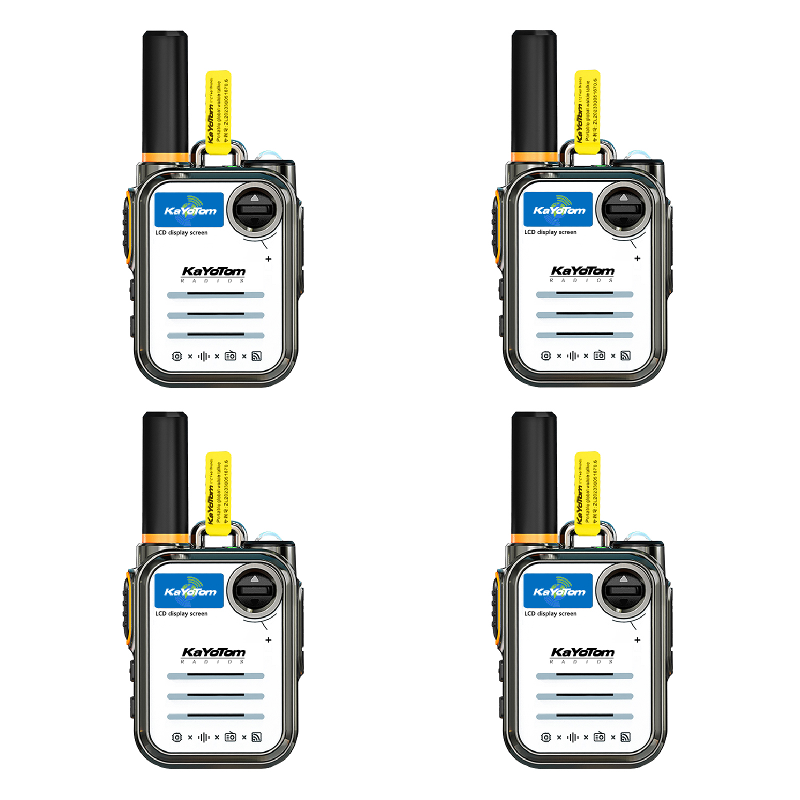 KaYoTom M22 Global Walkie Talkie Unlimited Range Encrypted Two-Way Radio - 72H Battery, Lightweight & LED Flashlight, 172 Countries Coverage