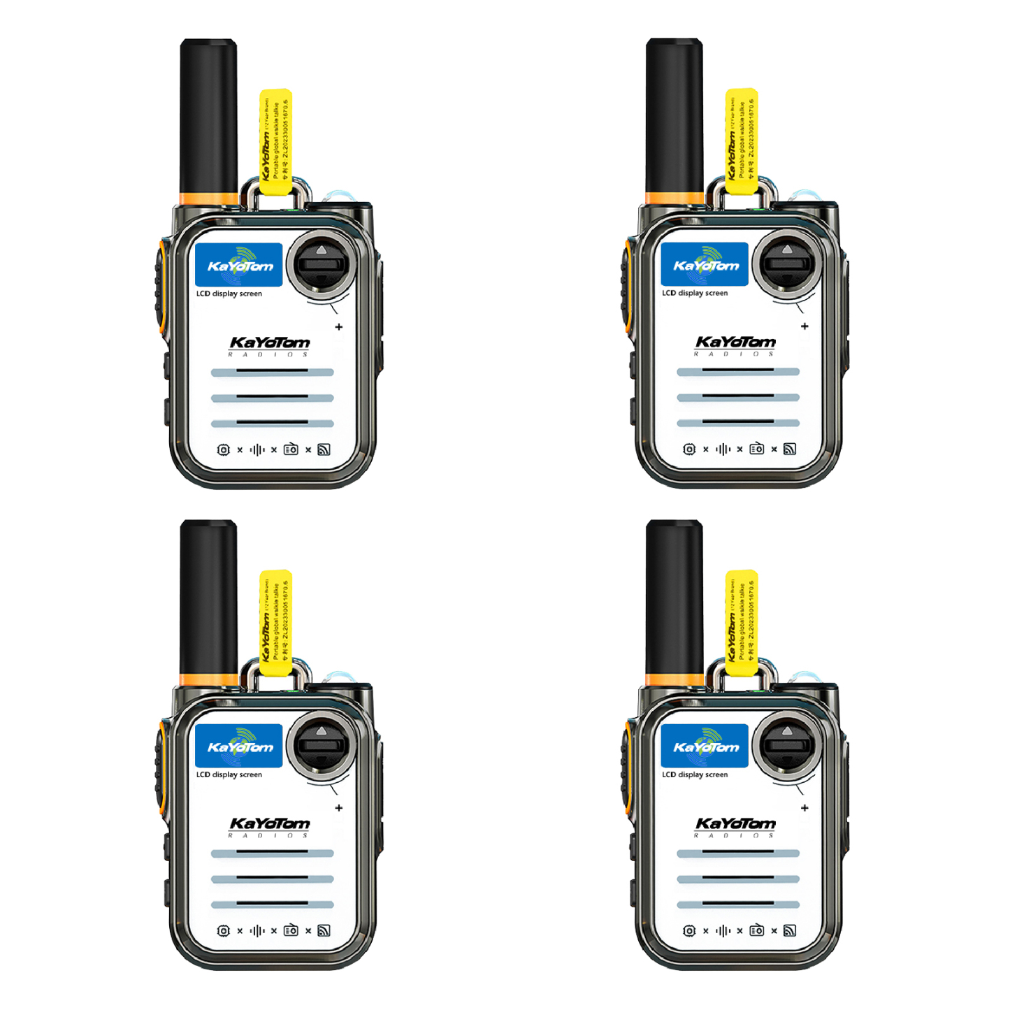 KaYoTom M22 Global Walkie Talkie Unlimited Range Encrypted Two-Way Radio - 72H Battery, Lightweight & LED Flashlight, 172 Countries Coverage