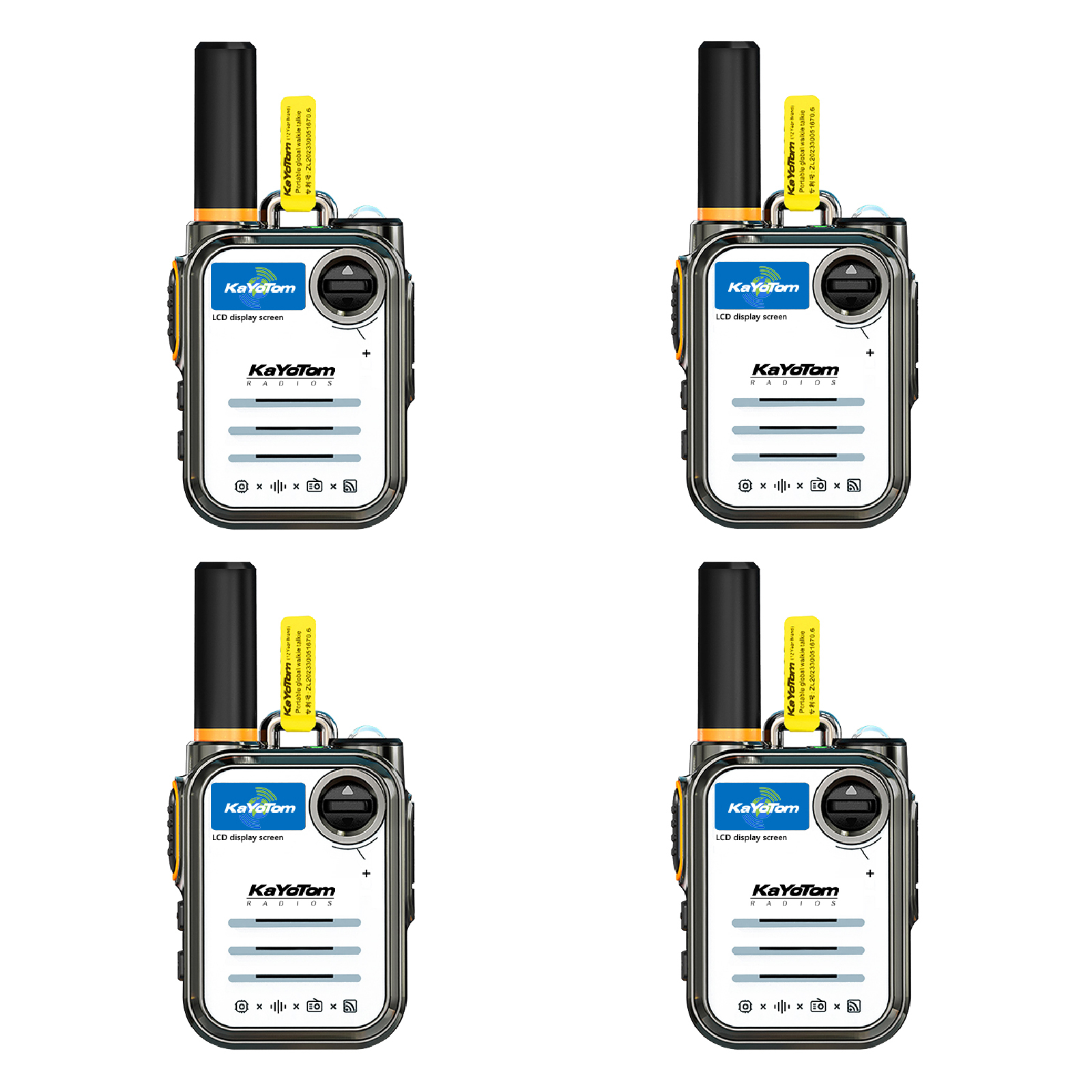 KaYoTom M22 Global Walkie Talkie Unlimited Range Encrypted Two-Way Radio - 72H Battery, Lightweight & LED Flashlight, 172 Countries Coverage