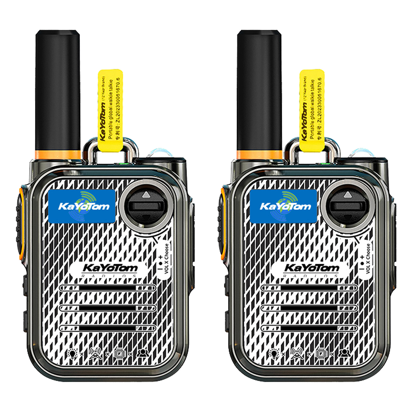 KaYoTom M22 Global Walkie Talkie Unlimited Range Encrypted Two-Way Radio - 72H Battery, HD Audio, Lightweight & LED Flashlight, 172 Countries Coverage