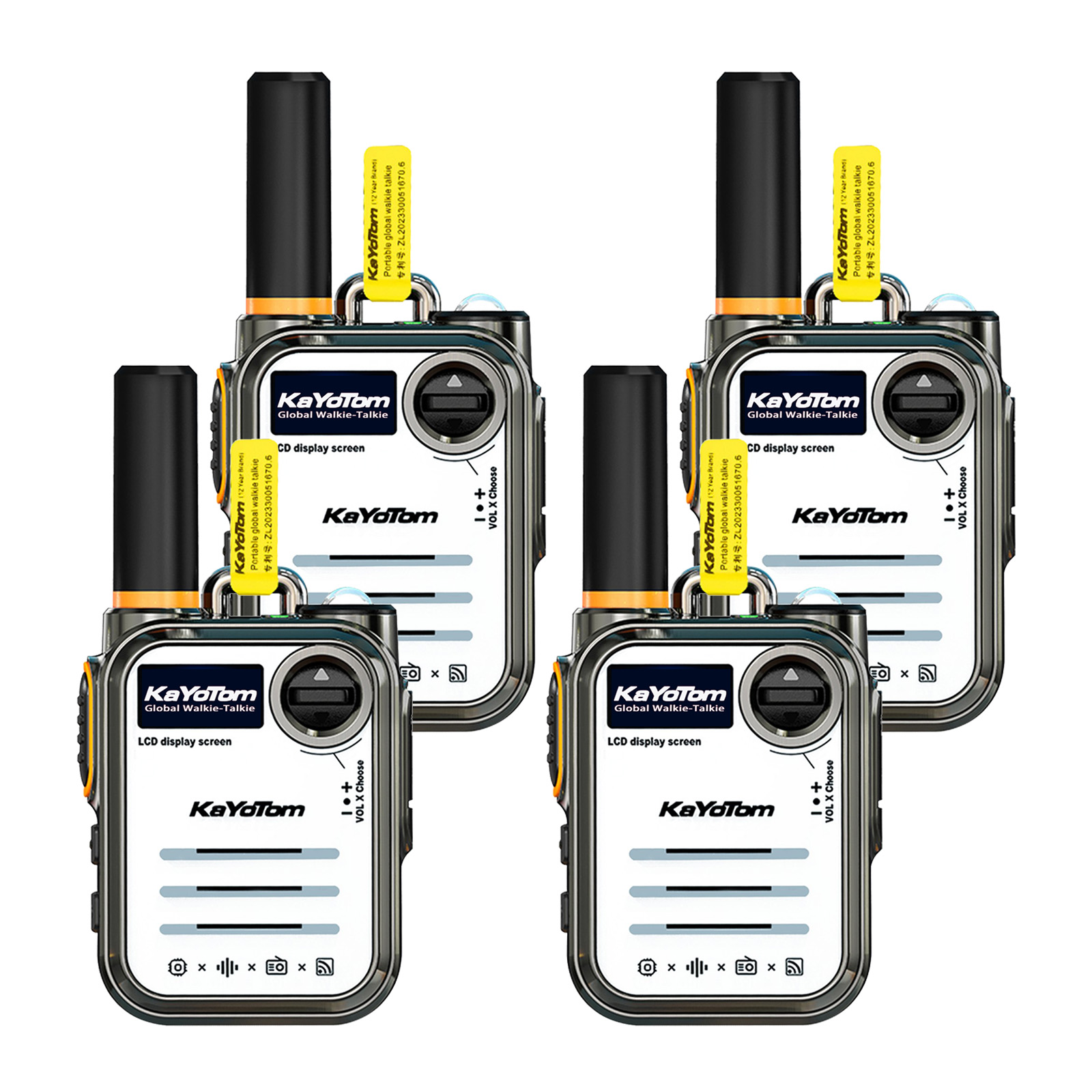 KaYoTom M22 Global Walkie Talkie Unlimited Range Encrypted Two-Way Radio - 72H Battery, Lightweight & LED Flashlight, 172 Countries Coverage
