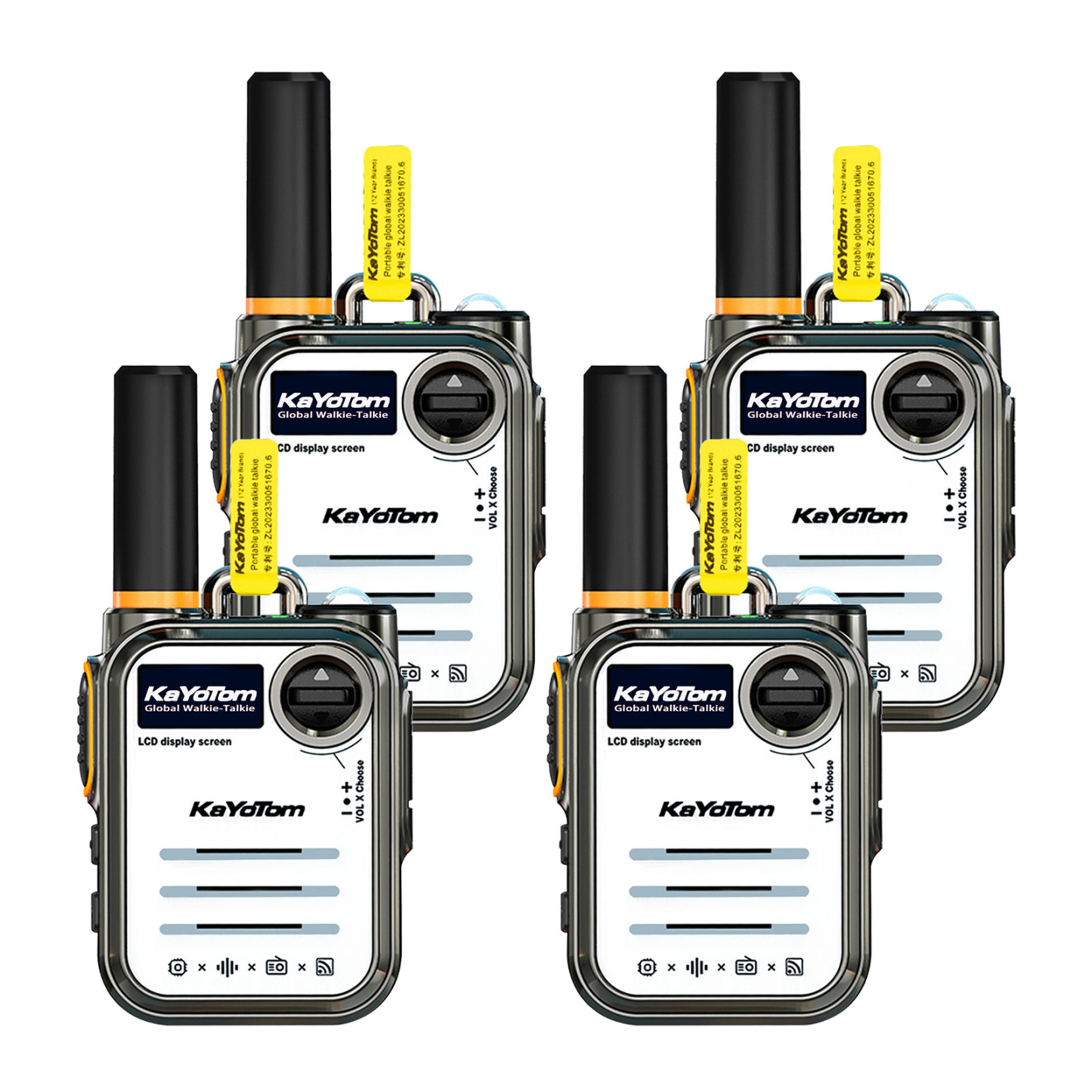 KaYoTom M22 Global Walkie Talkie Unlimited Range Encrypted Two-Way Radio - 72H Battery, Lightweight & LED Flashlight, 172 Countries Coverage