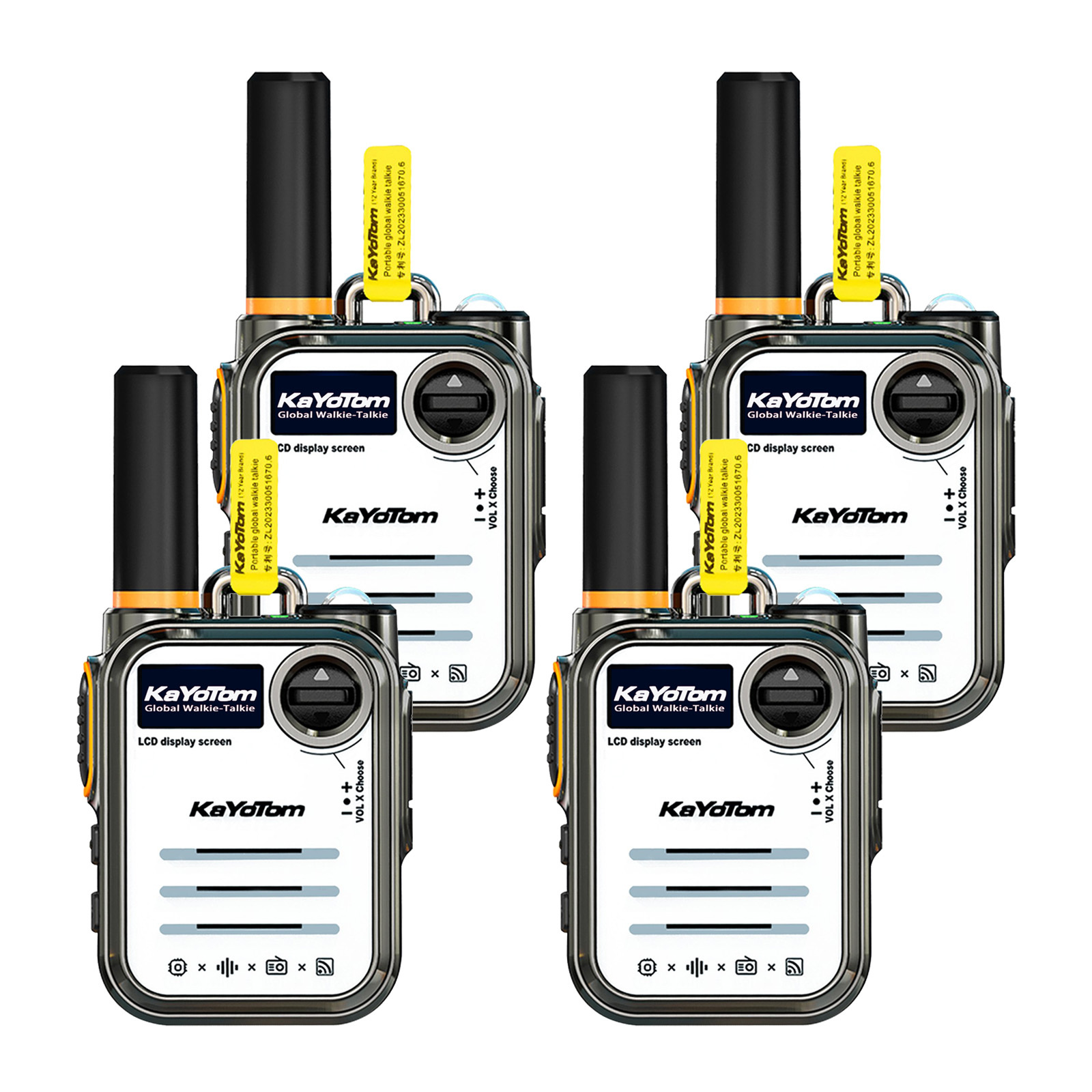 KaYoTom M22 Global Walkie Talkie Unlimited Range Encrypted Two-Way Radio - 72H Battery, Lightweight & LED Flashlight, 172 Countries Coverage