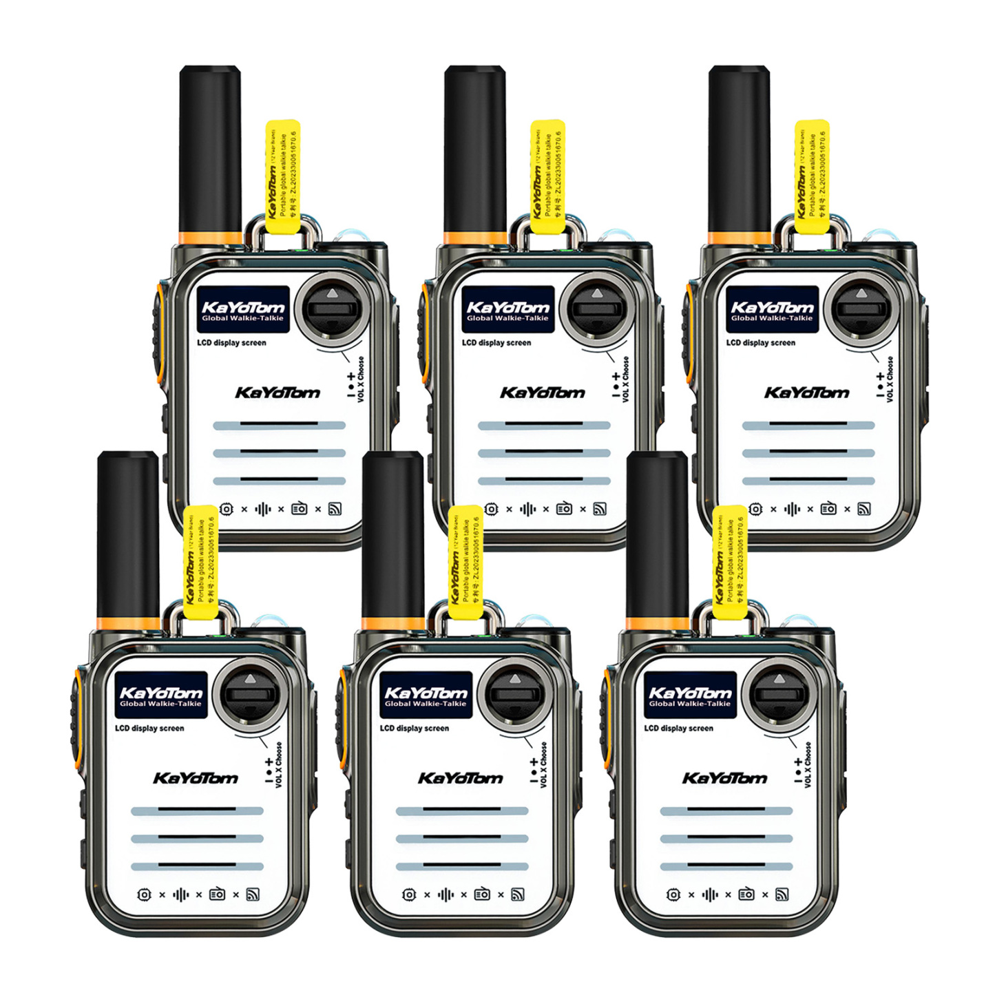 KaYoTom M22 Global Walkie Talkie Unlimited Range Encrypted Two-Way Radio - 72H Battery, Lightweight & LED Flashlight, 172 Countries Coverage