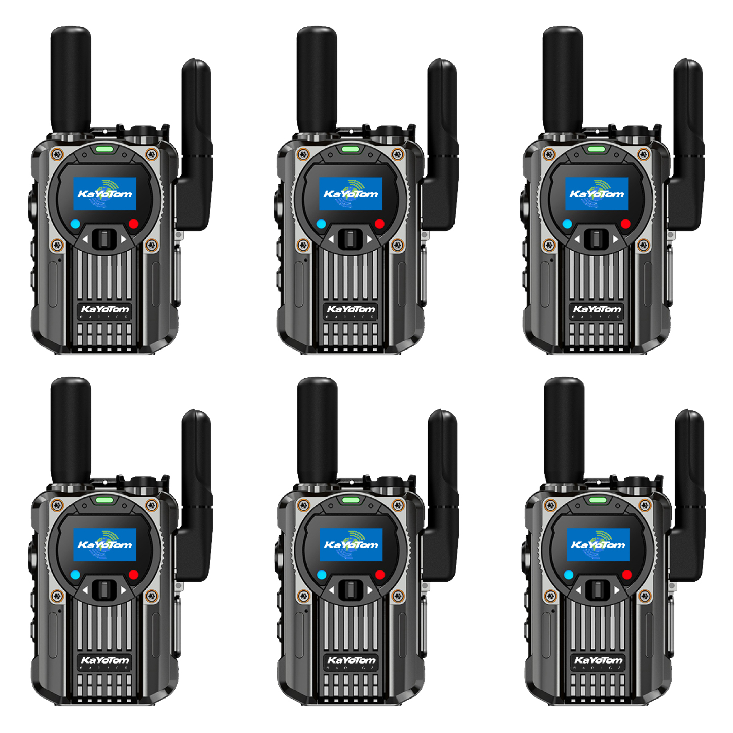 KaYoTom M66 Global Walkie Talkie Unlimited Range Encrypted Two-Way Radio - 72H Battery, FM Radio, Lightweight & LED Flashlight, 172 Countries Coverage