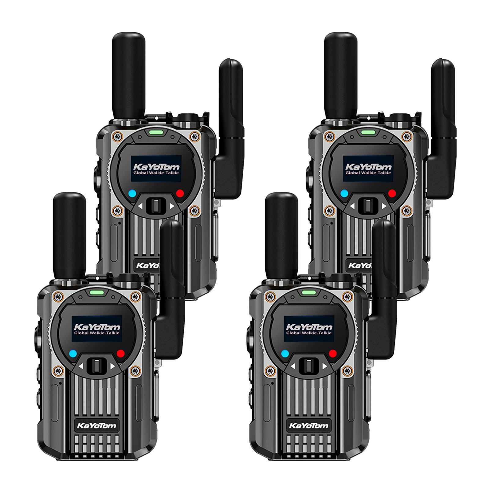KaYoTom M66 Global Walkie Talkie Unlimited Range Encrypted Two-Way Radio - 72H Battery, FM Radio, Lightweight & LED Flashlight, 172 Countries Coverage