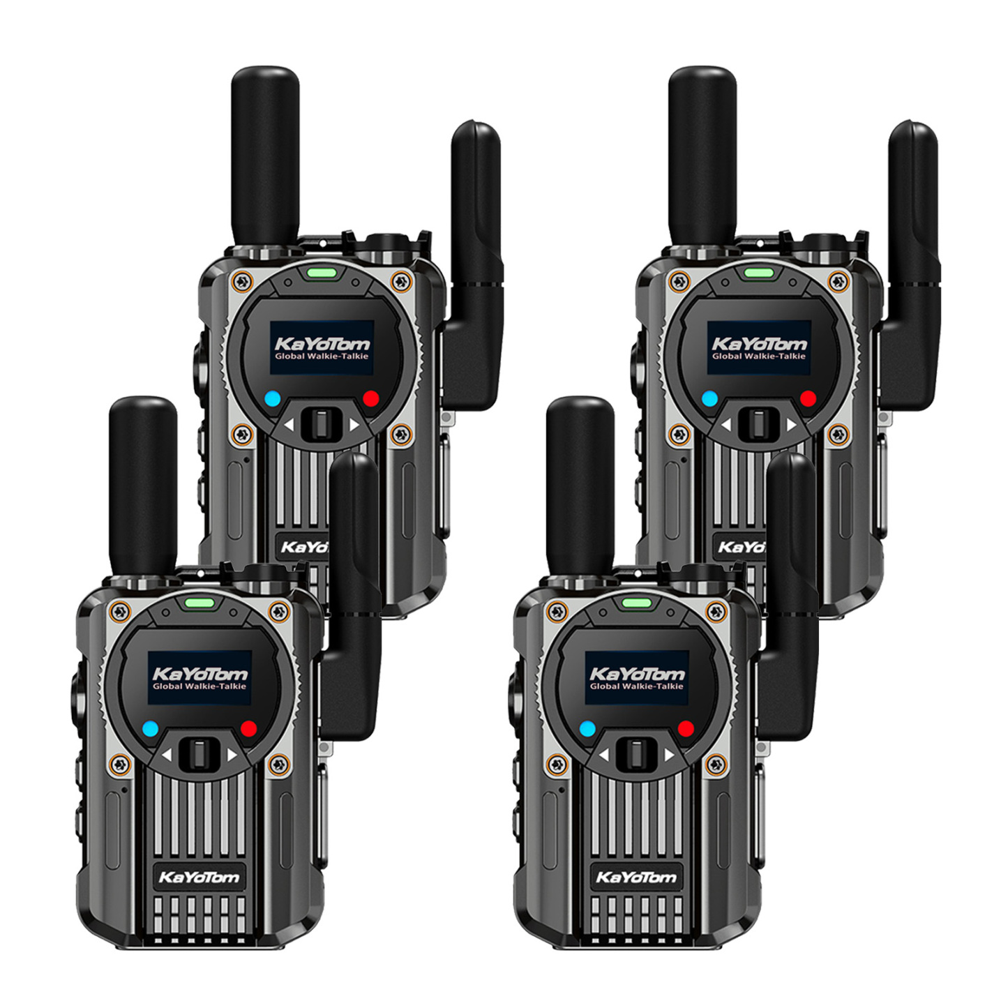 KaYoTom M66 Global Walkie Talkie Unlimited Range Encrypted Two-Way Radio - 72H Battery, FM Radio, Lightweight & LED Flashlight, 172 Countries Coverage