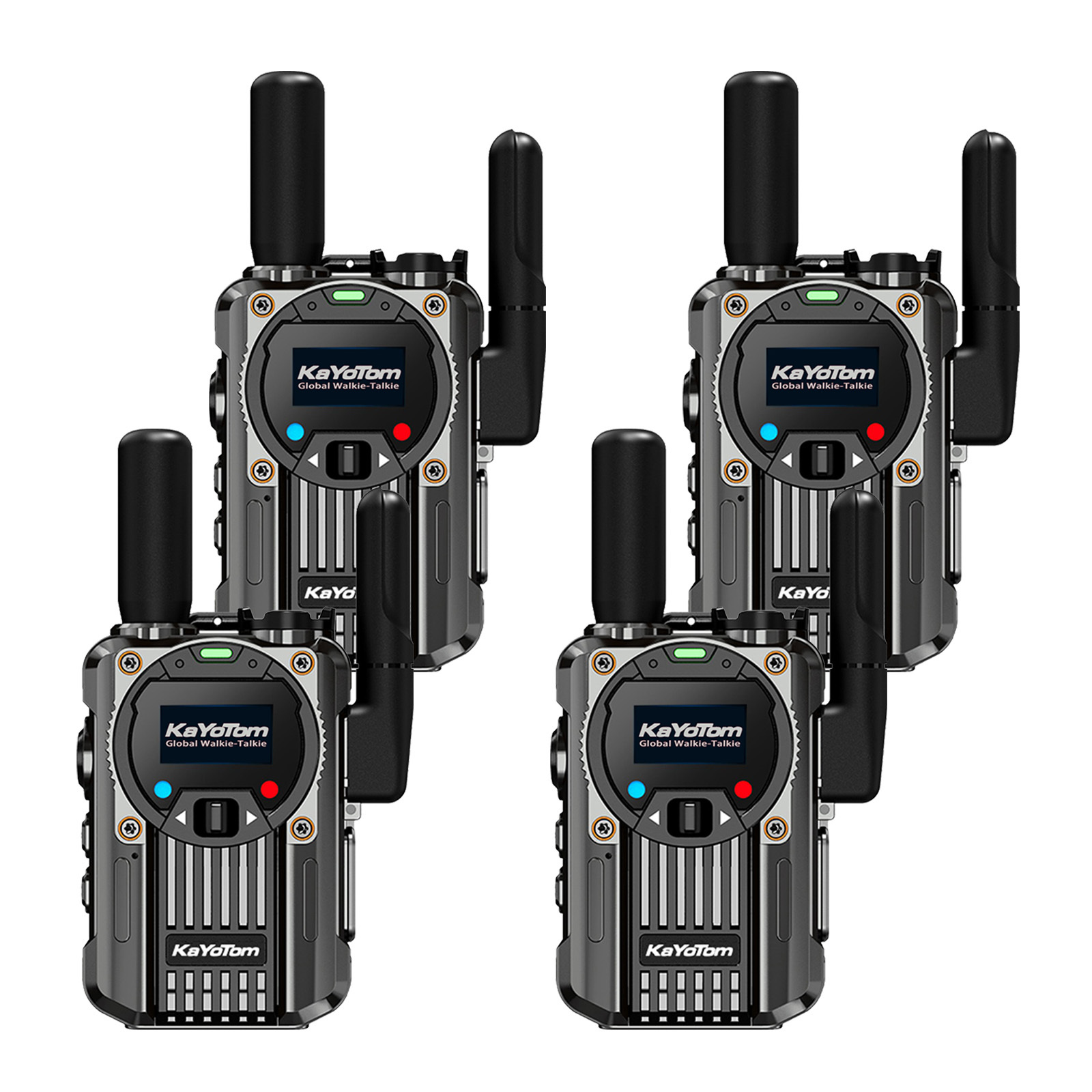 KaYoTom M66 Global Walkie Talkie Unlimited Range Encrypted Two-Way Radio - 72H Battery, FM Radio, Lightweight & LED Flashlight, 172 Countries Coverage