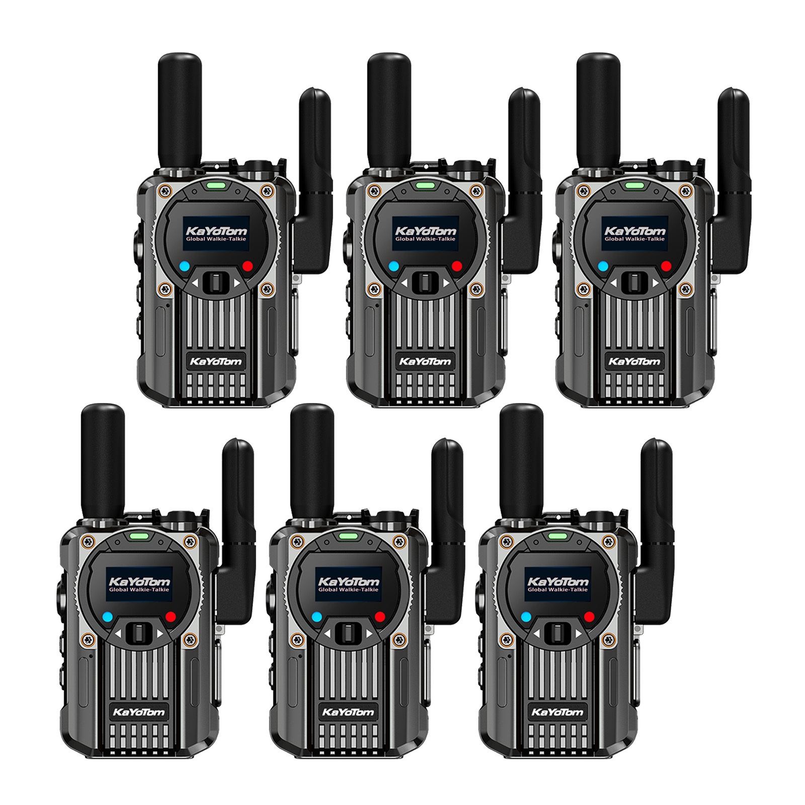 KaYoTom M66 Global Walkie Talkie Unlimited Range Encrypted Two-Way Radio - 72H Battery, FM Radio, Lightweight & LED Flashlight, 172 Countries Coverage