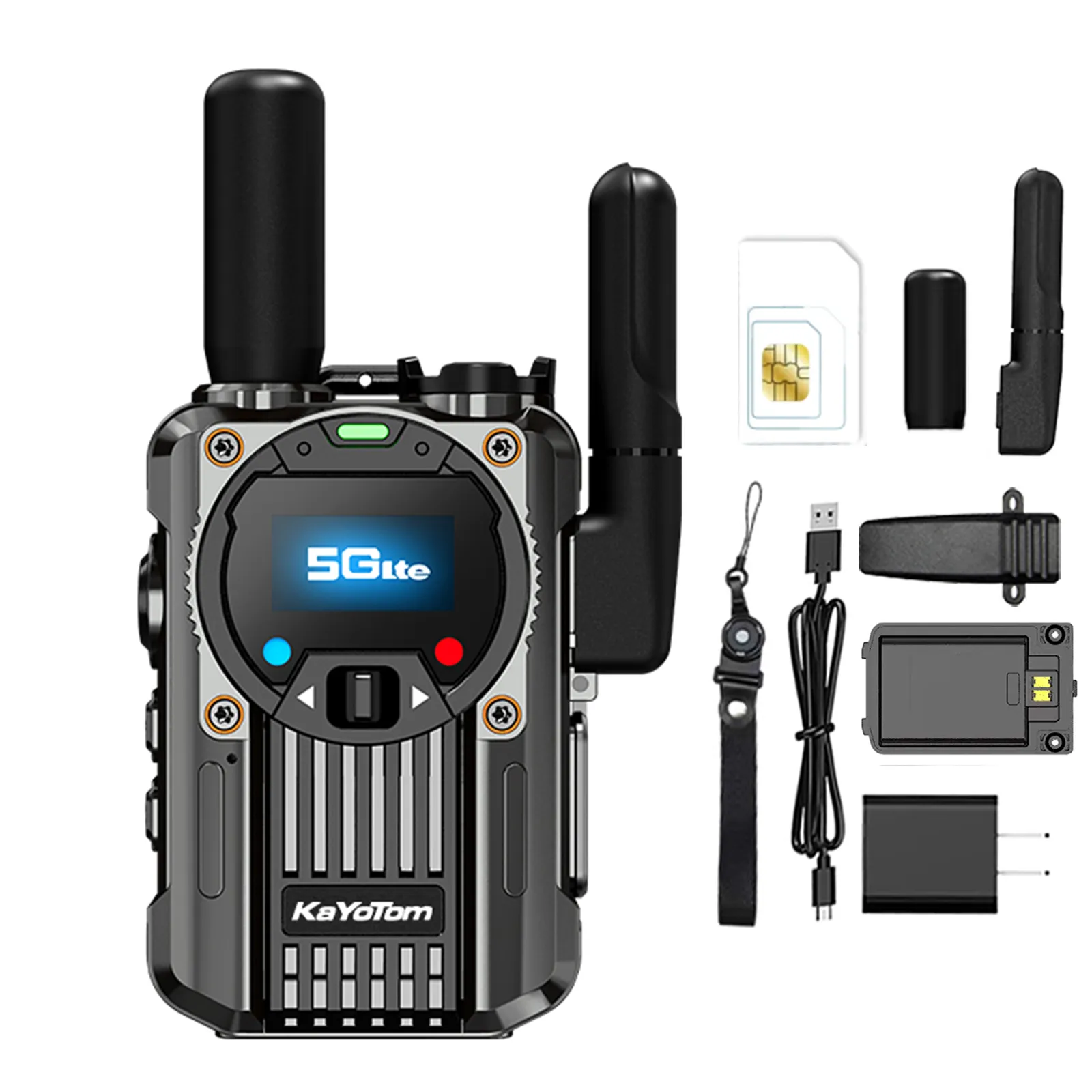 KaYoTom Global M66 5G Walkie Talkie | PTT PoC Two-Way Radio | Professional Long-Range Communicator with Advanced 5G Technology for Seamless Global Communication-walkie-talkie